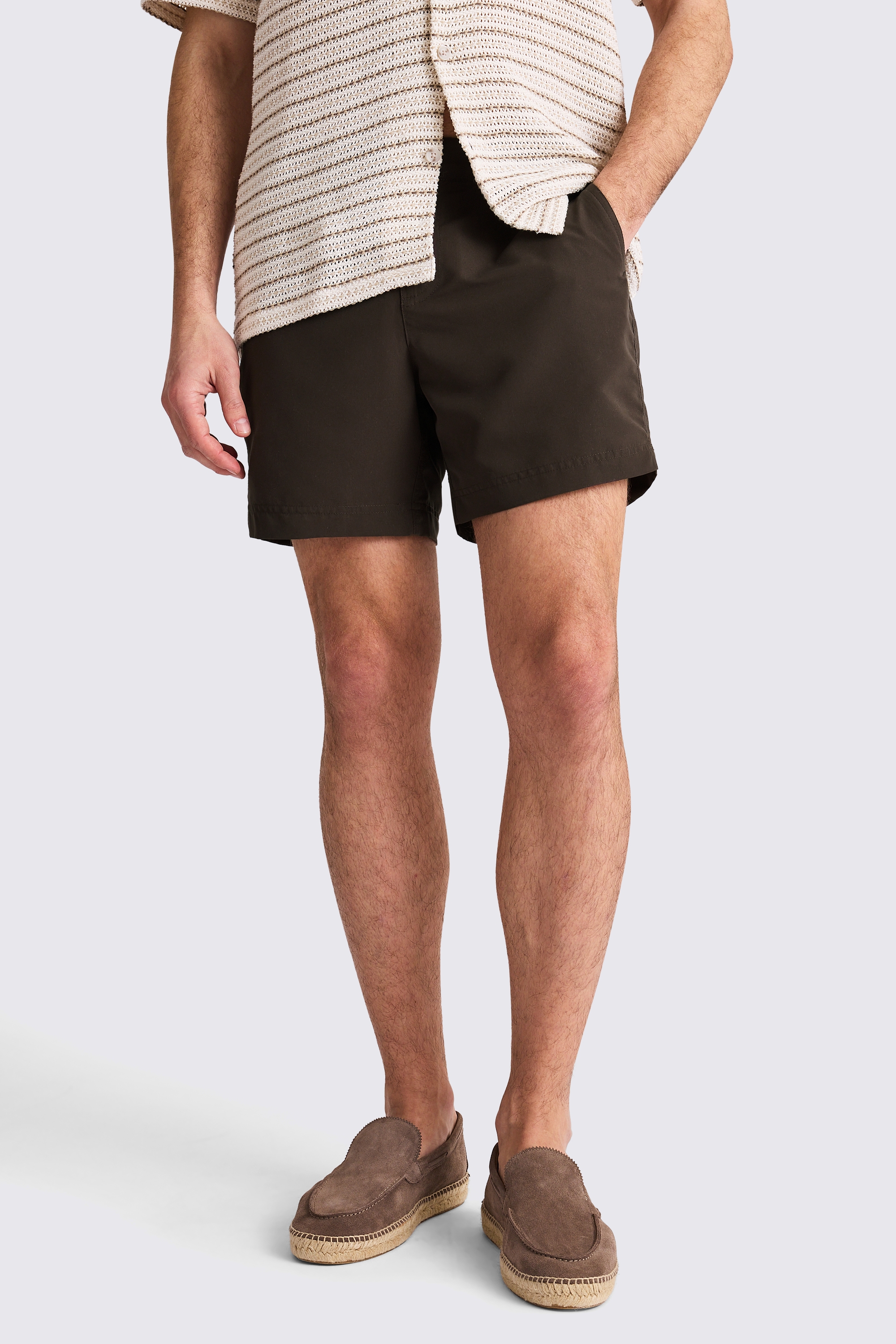 Brown Smart Swim Shorts
