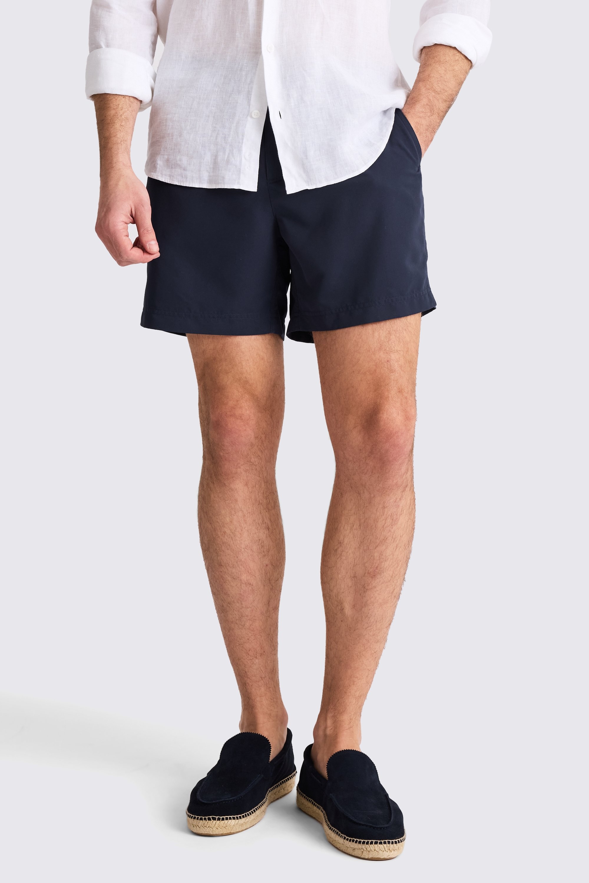 Navy Peached Smart Swim Shorts