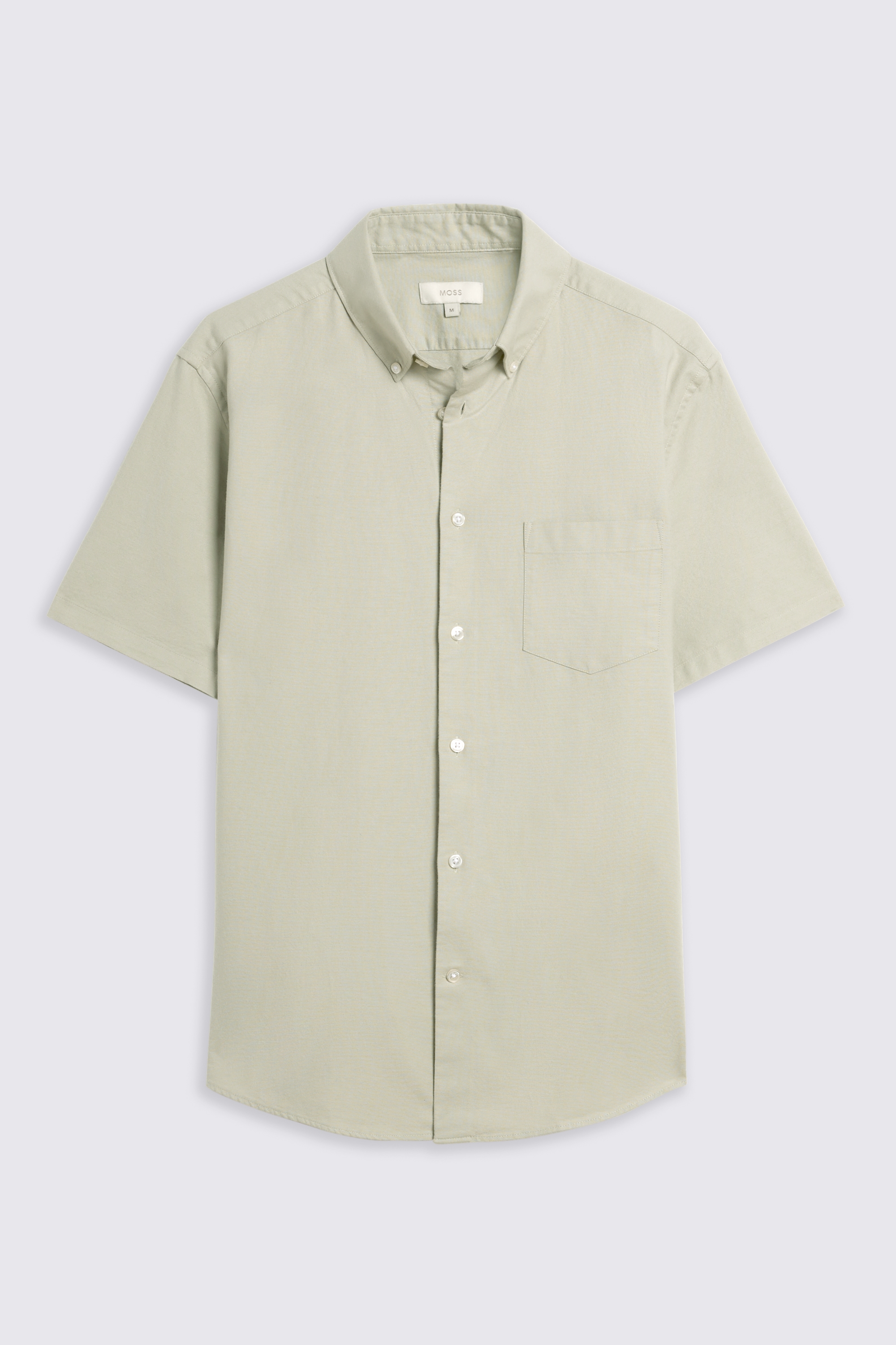 Sage Short Sleeve Washed Oxford Shirt