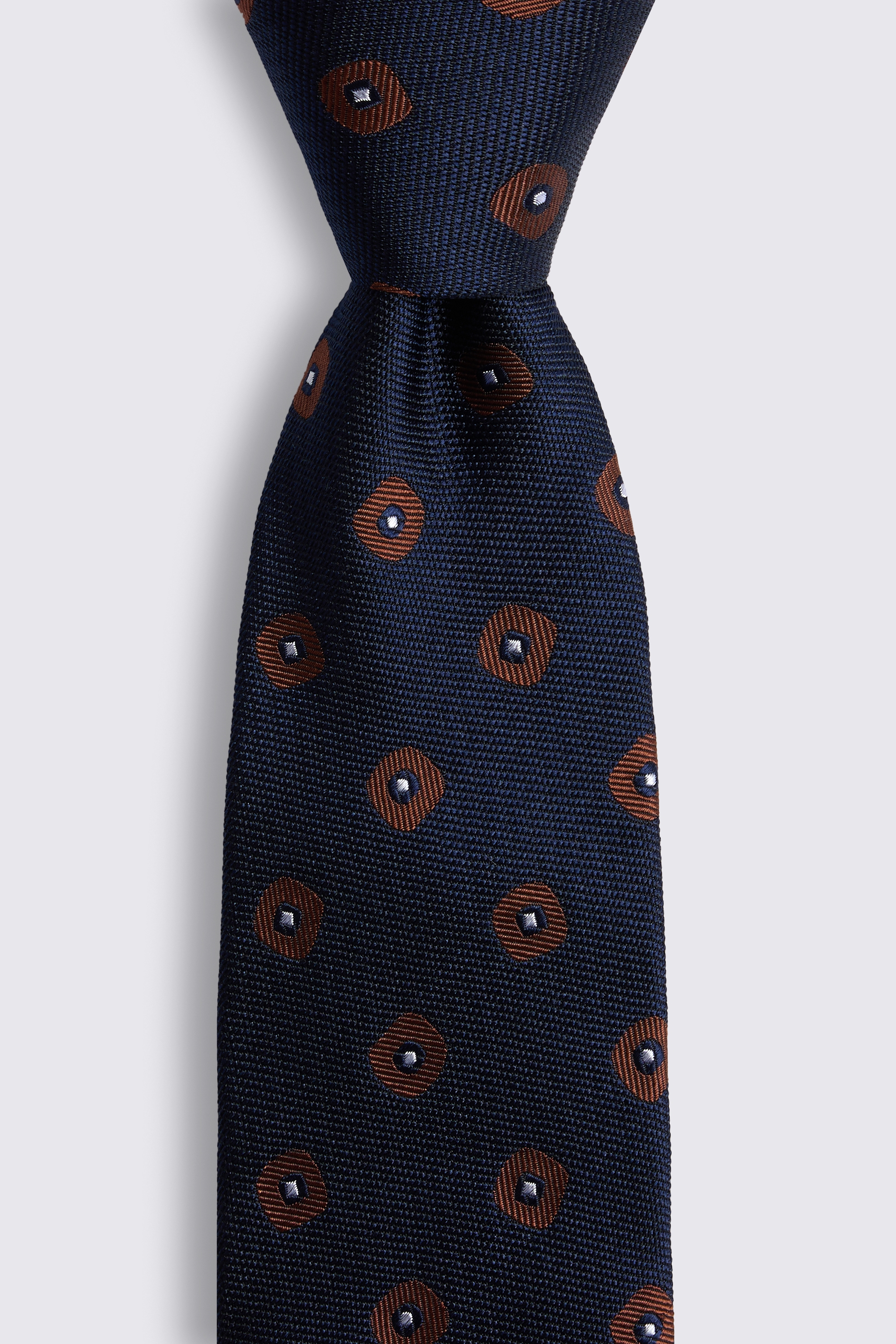 Navy Rust Geo Tie