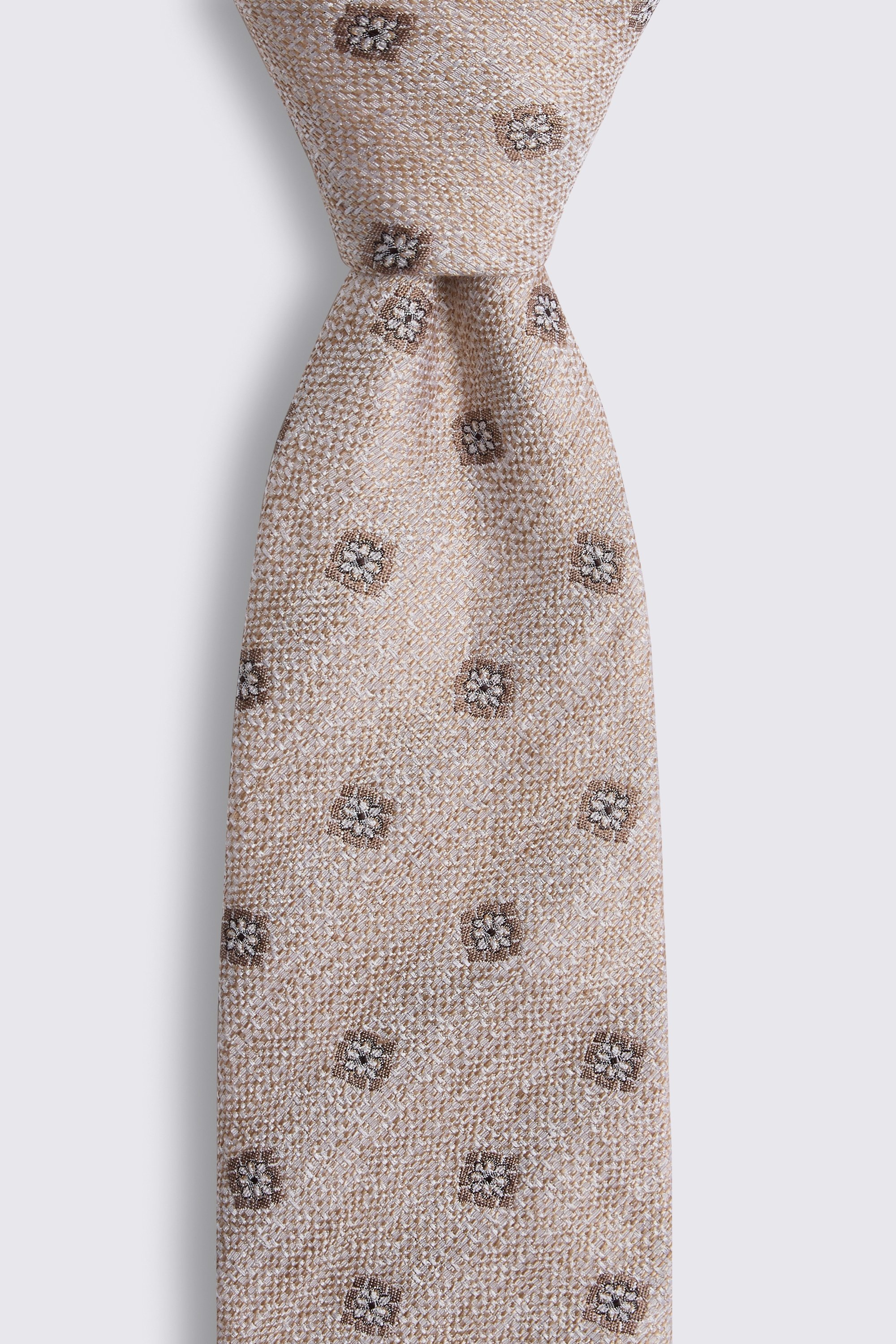 Cream Medallion Tie