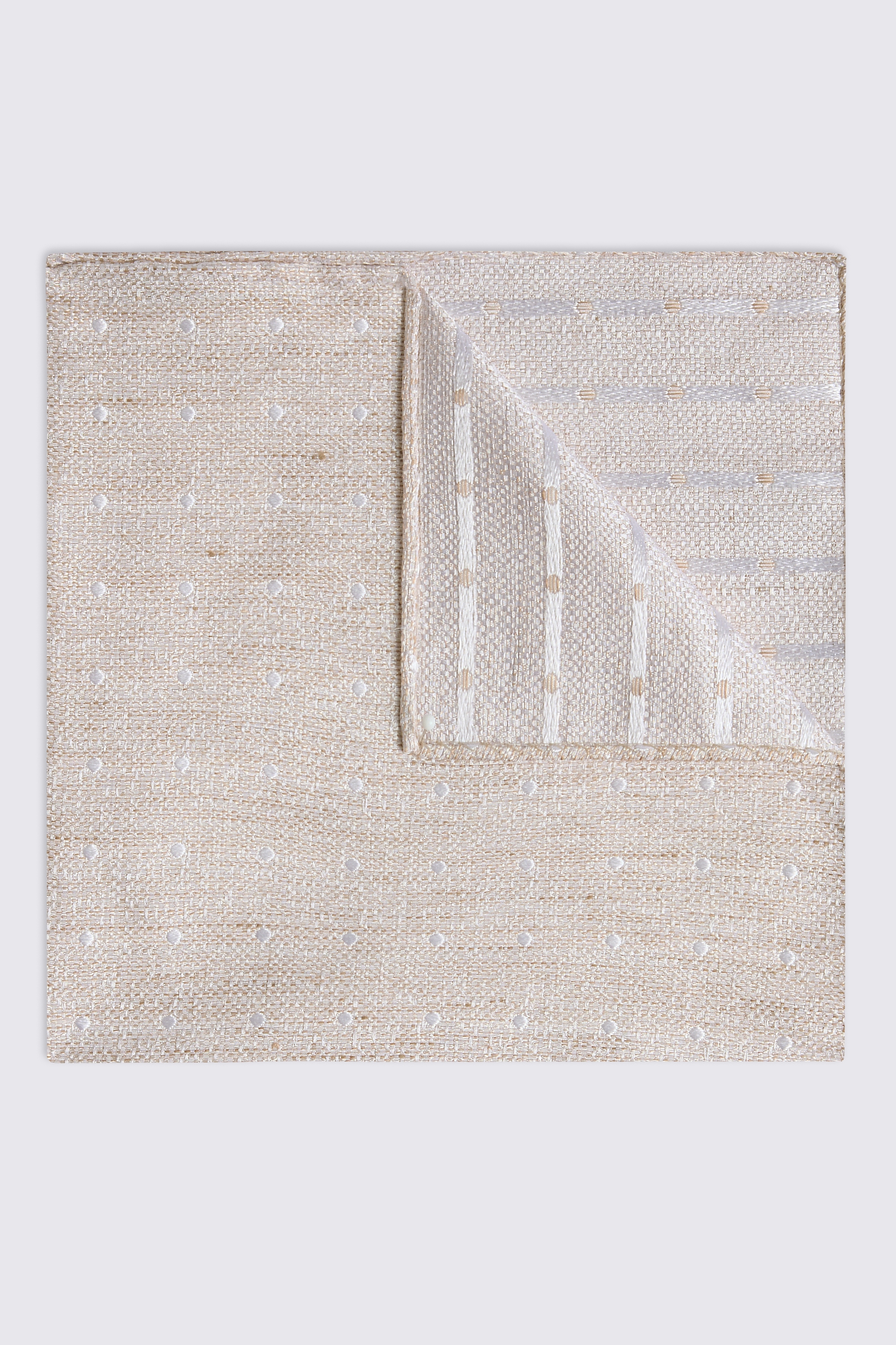 Neutral Polka Dot Pocket Square