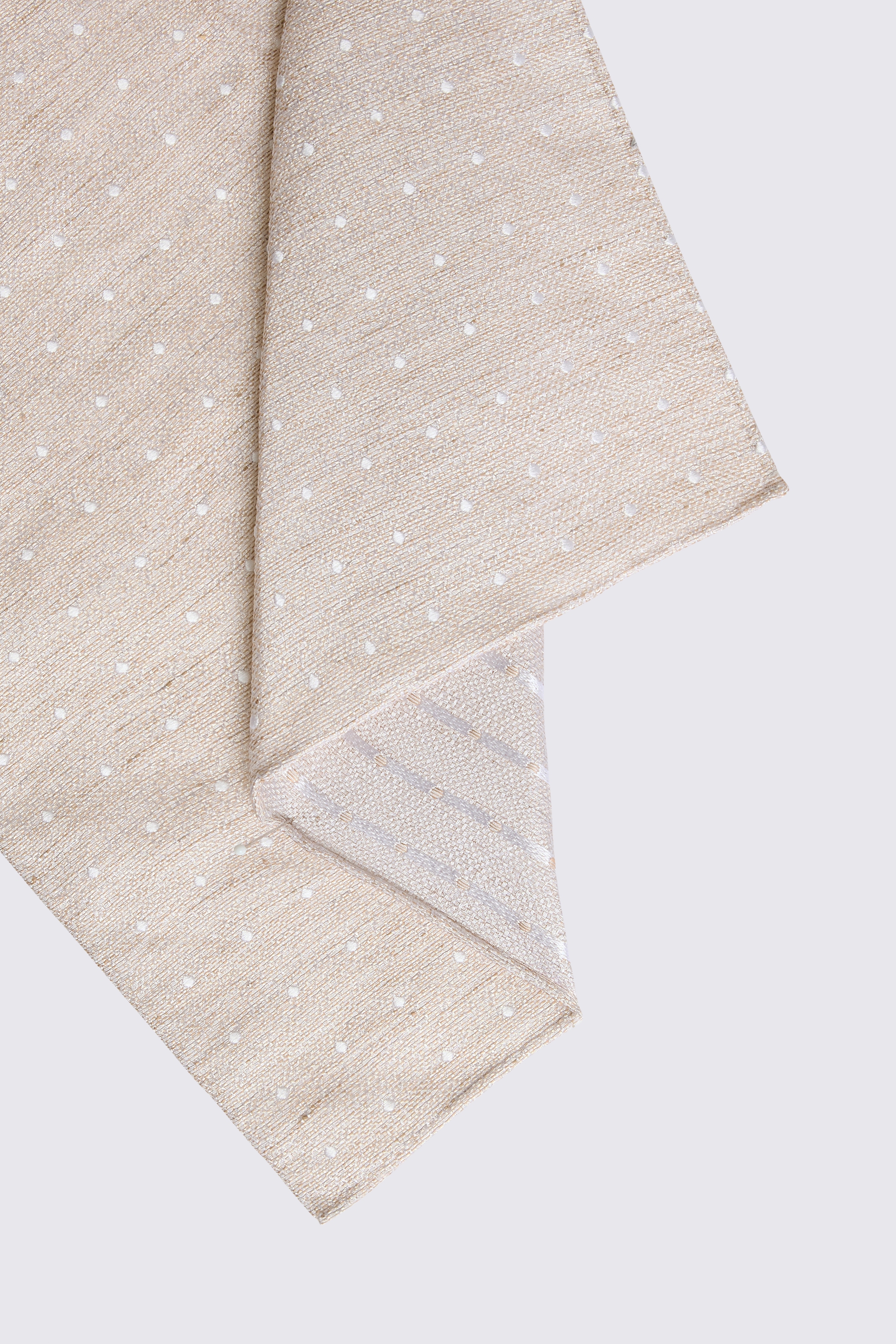 Neutral Polka Dot Pocket Square