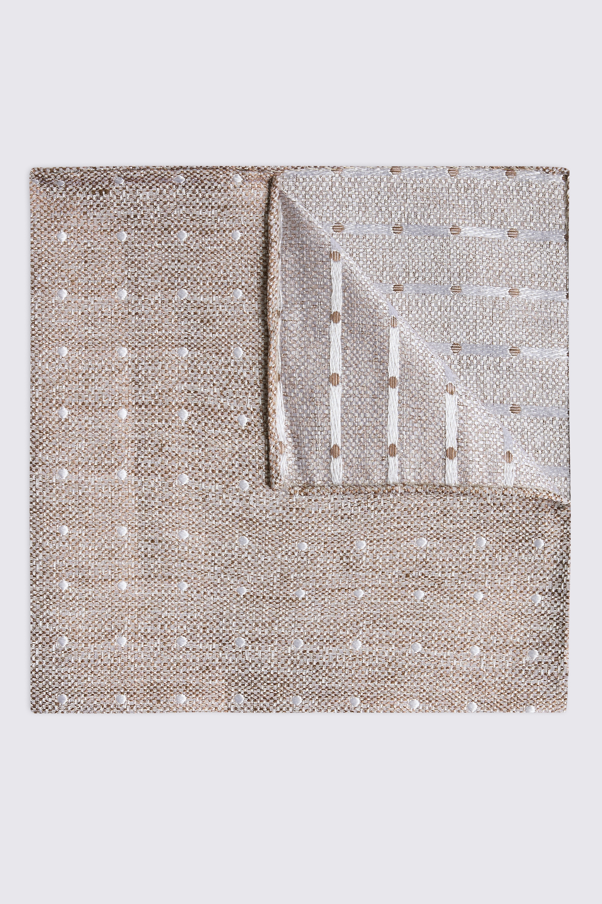 Dark Neutral Polka Dot Pocket Square