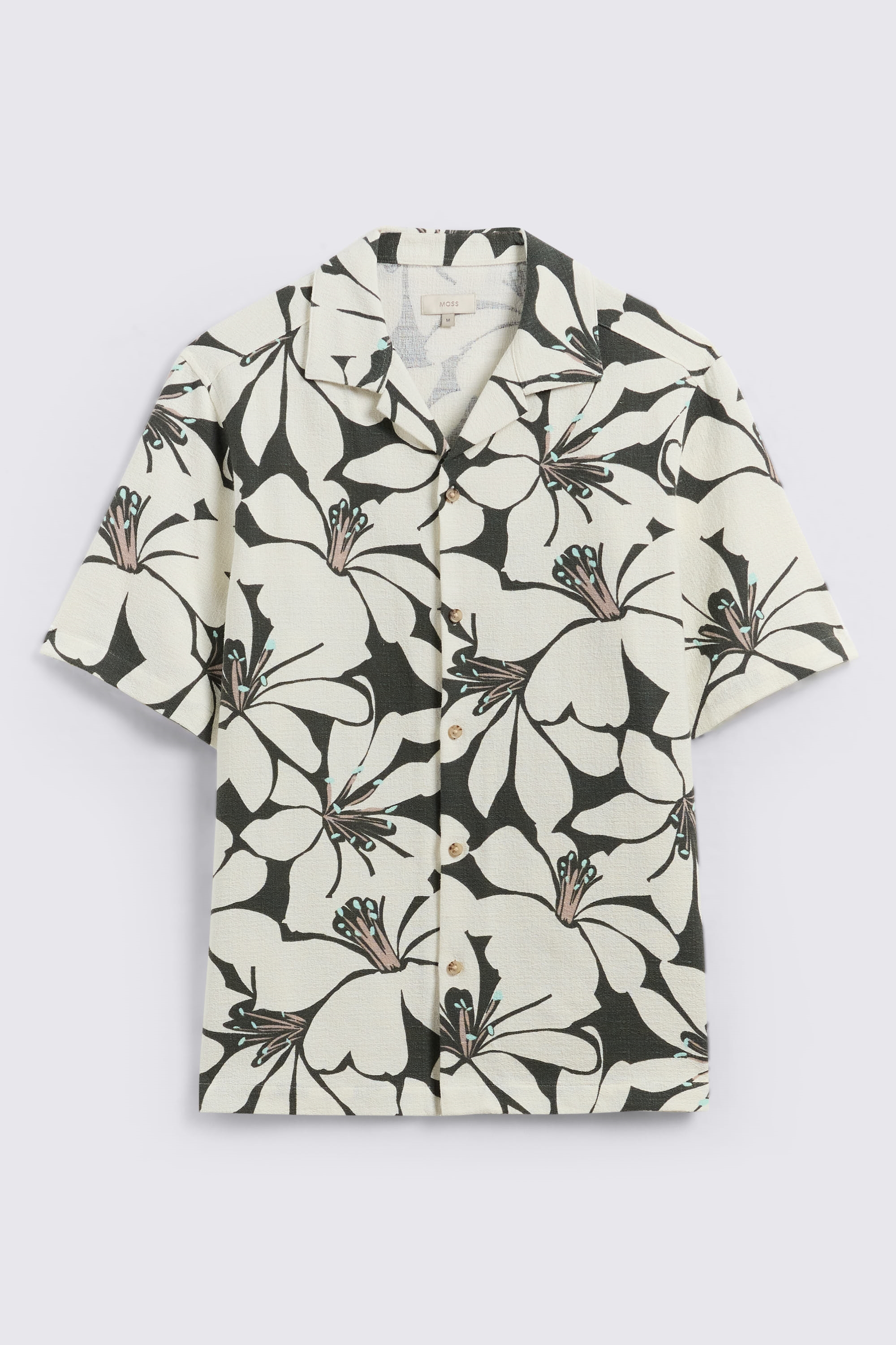 Green Cuban Floral Print Shirt