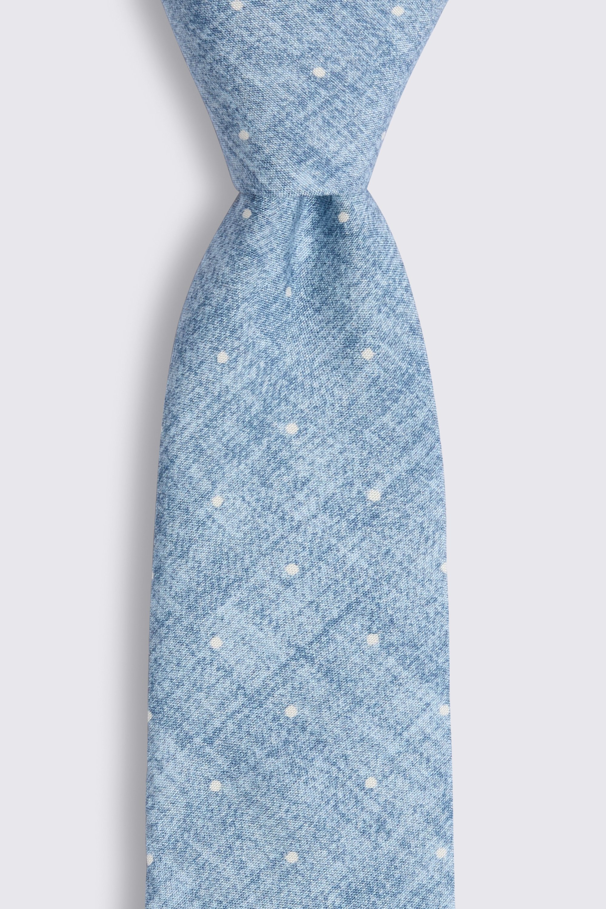 Bottinelli Blue Silk Polka Dot Tie