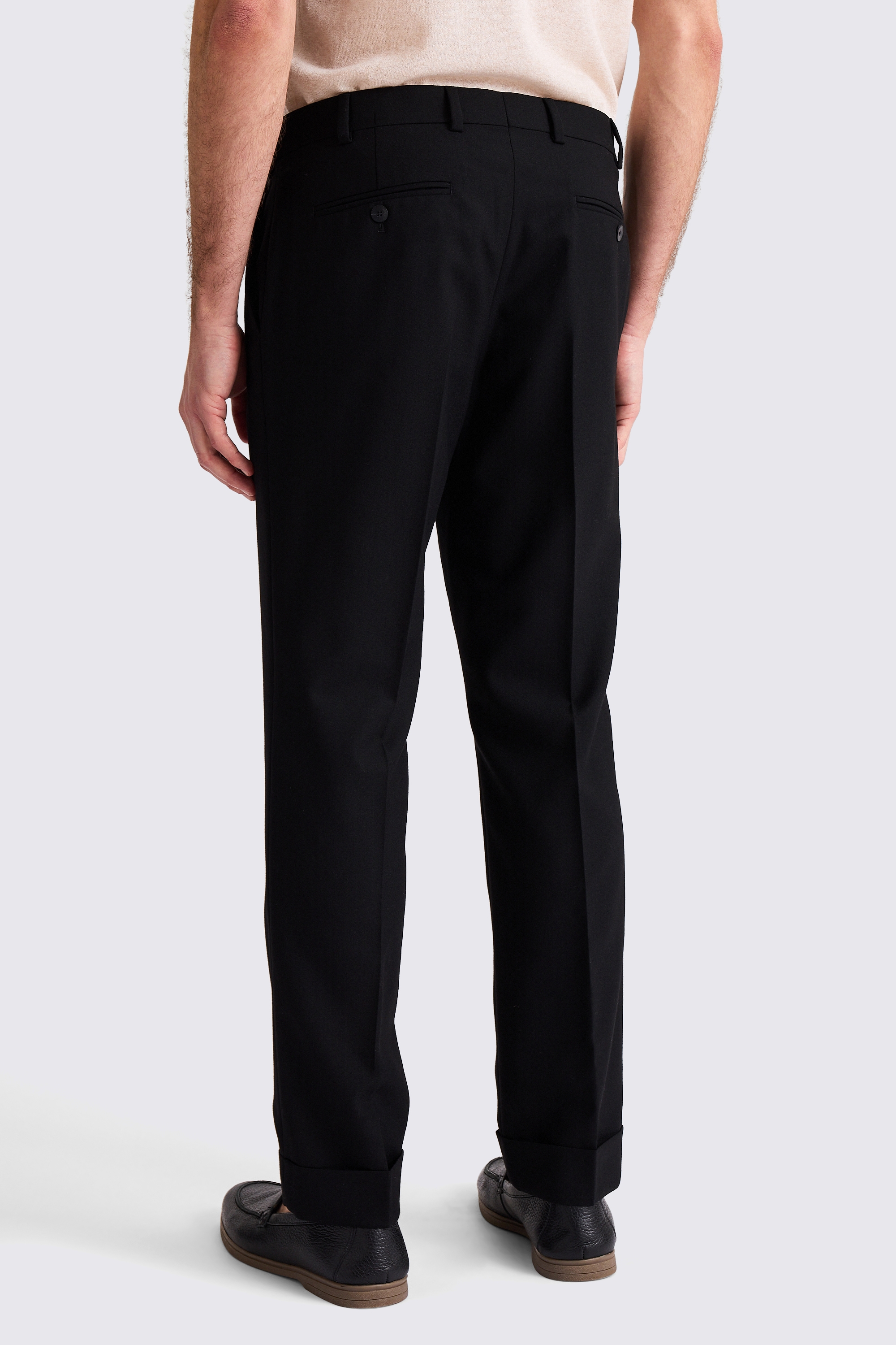 Black Wool Tailored Trousers