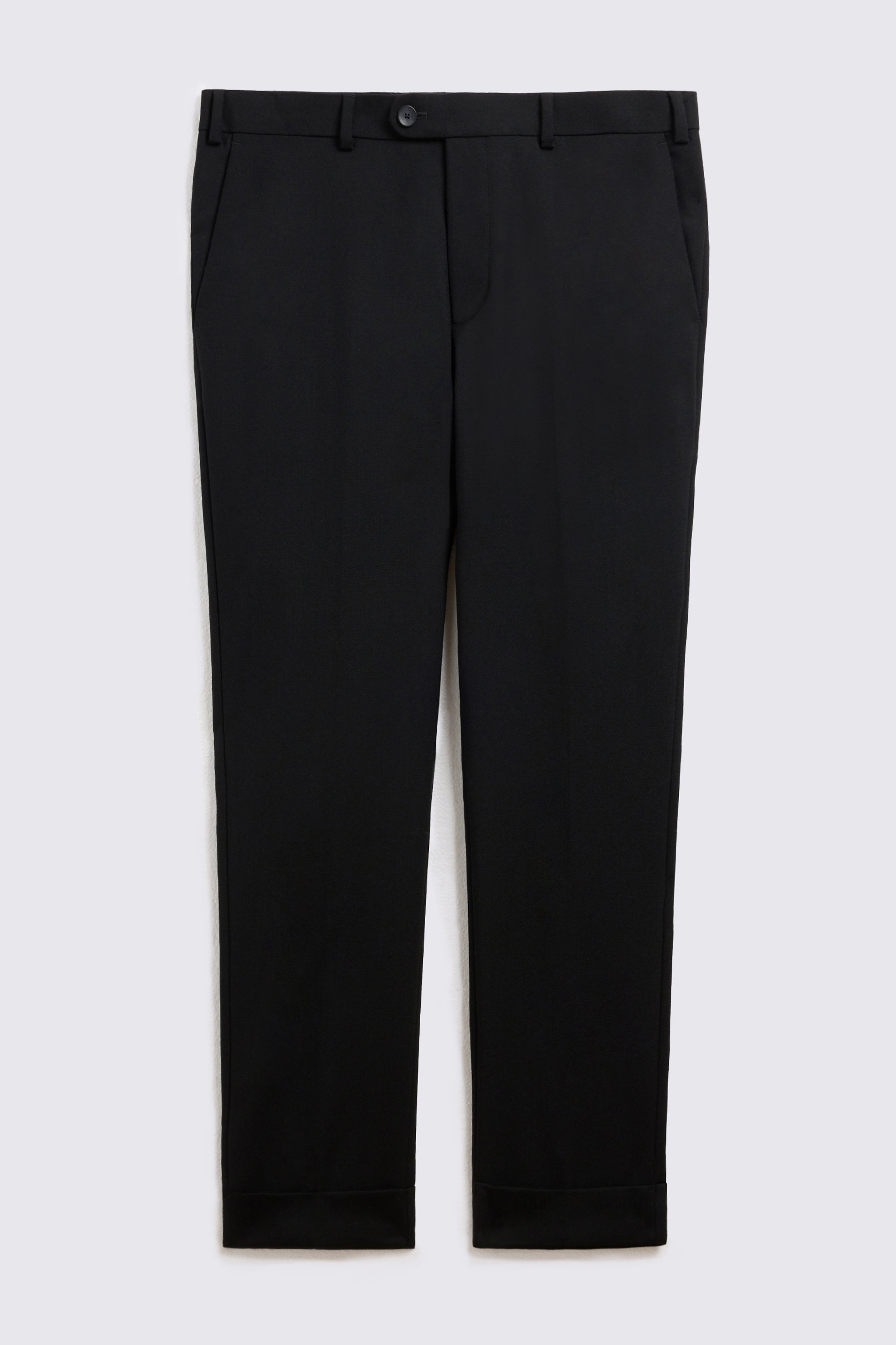 Black Wool Tailored Trousers