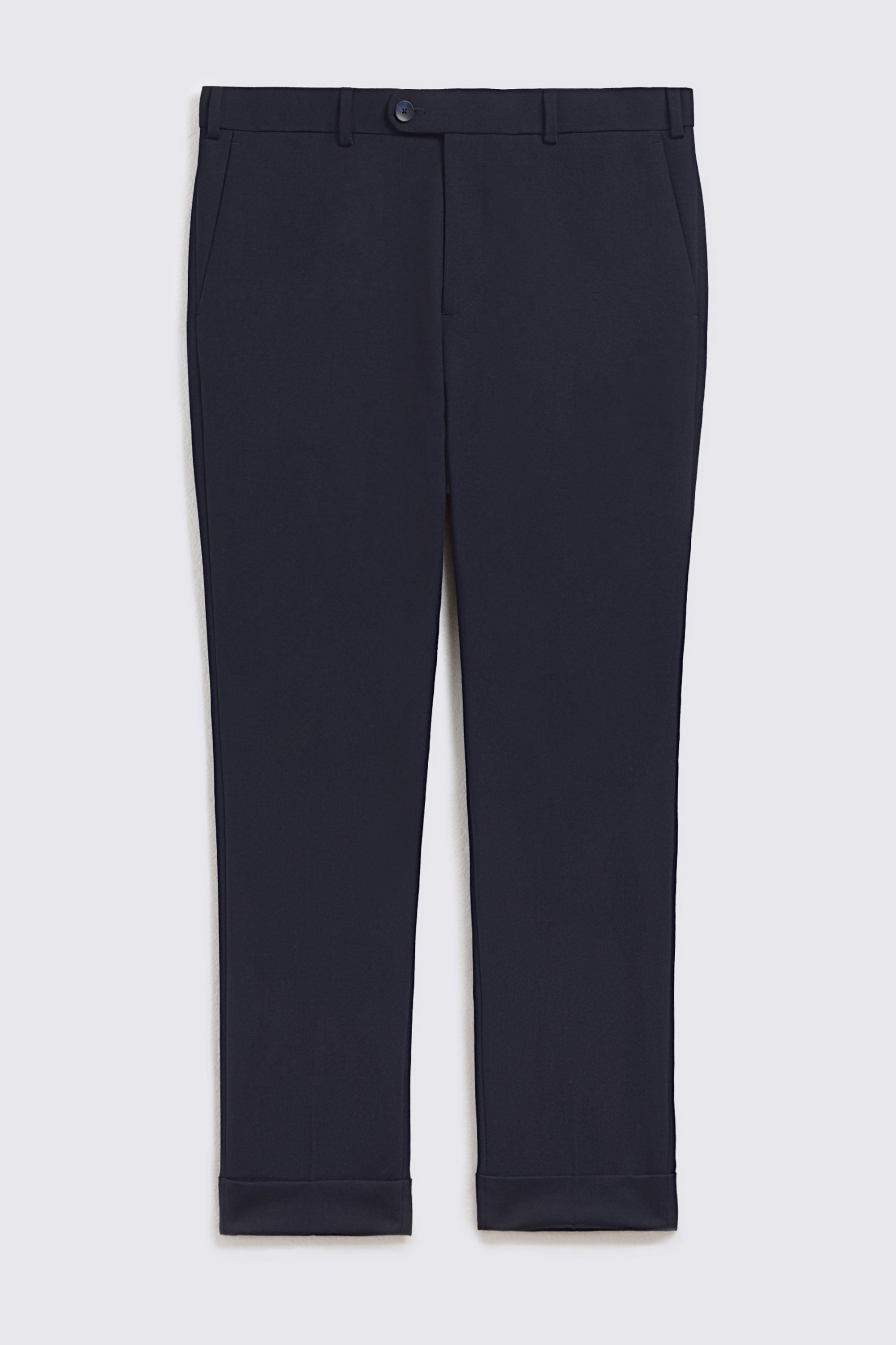 Navy Wool Tailored Pants