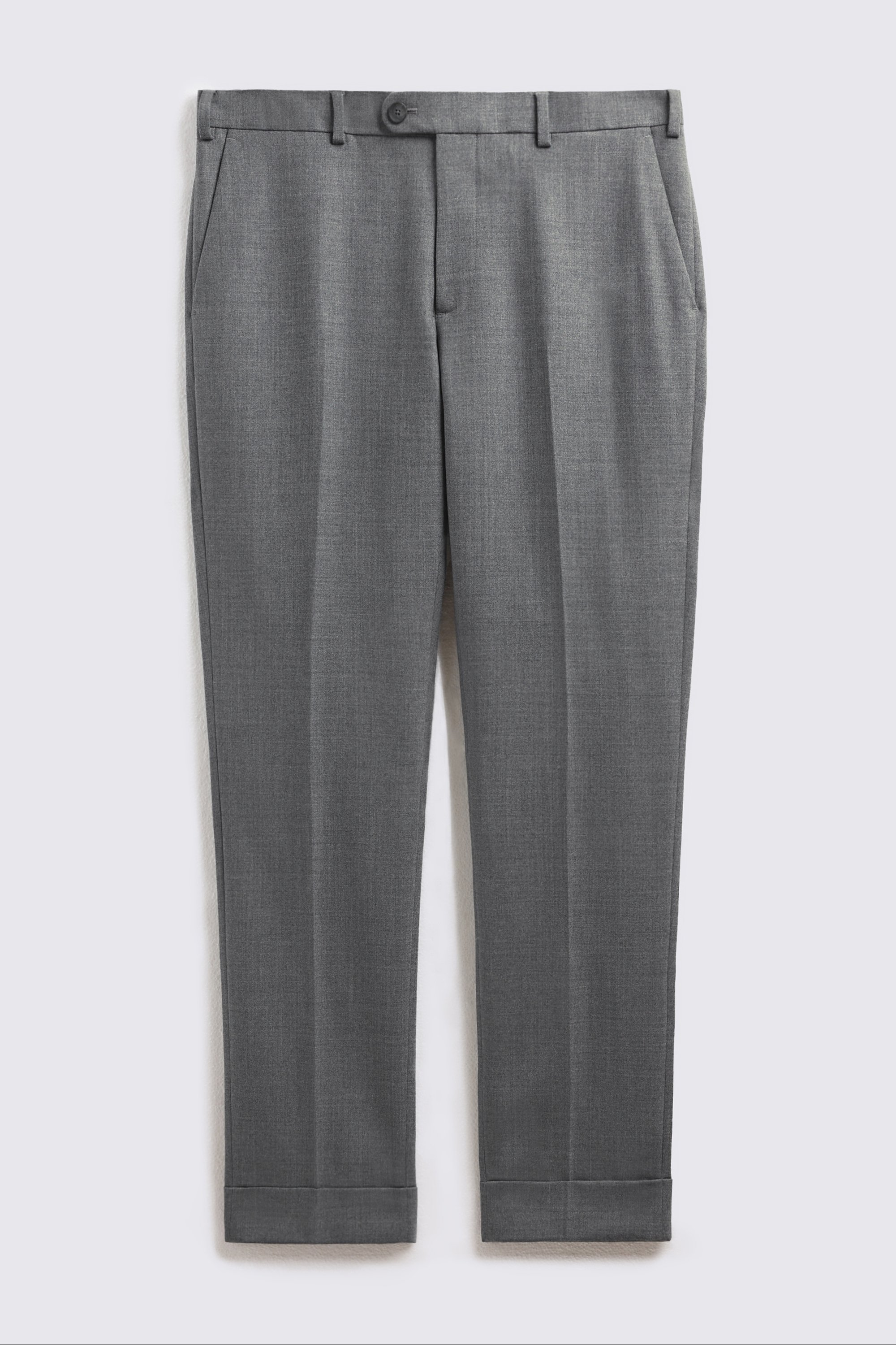 Grey Wool Tailored Trousers