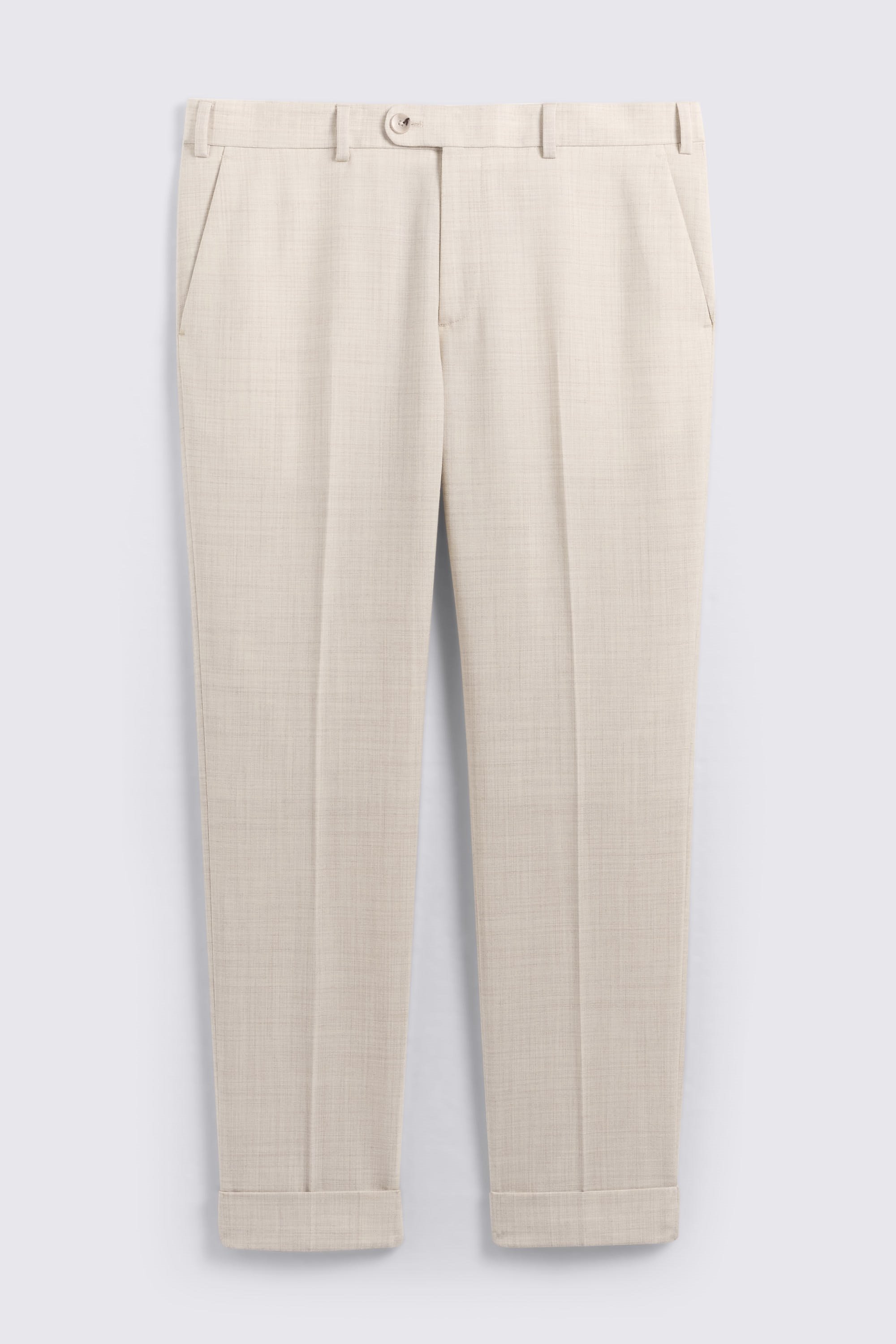 Neutral Wool Tailored Pants