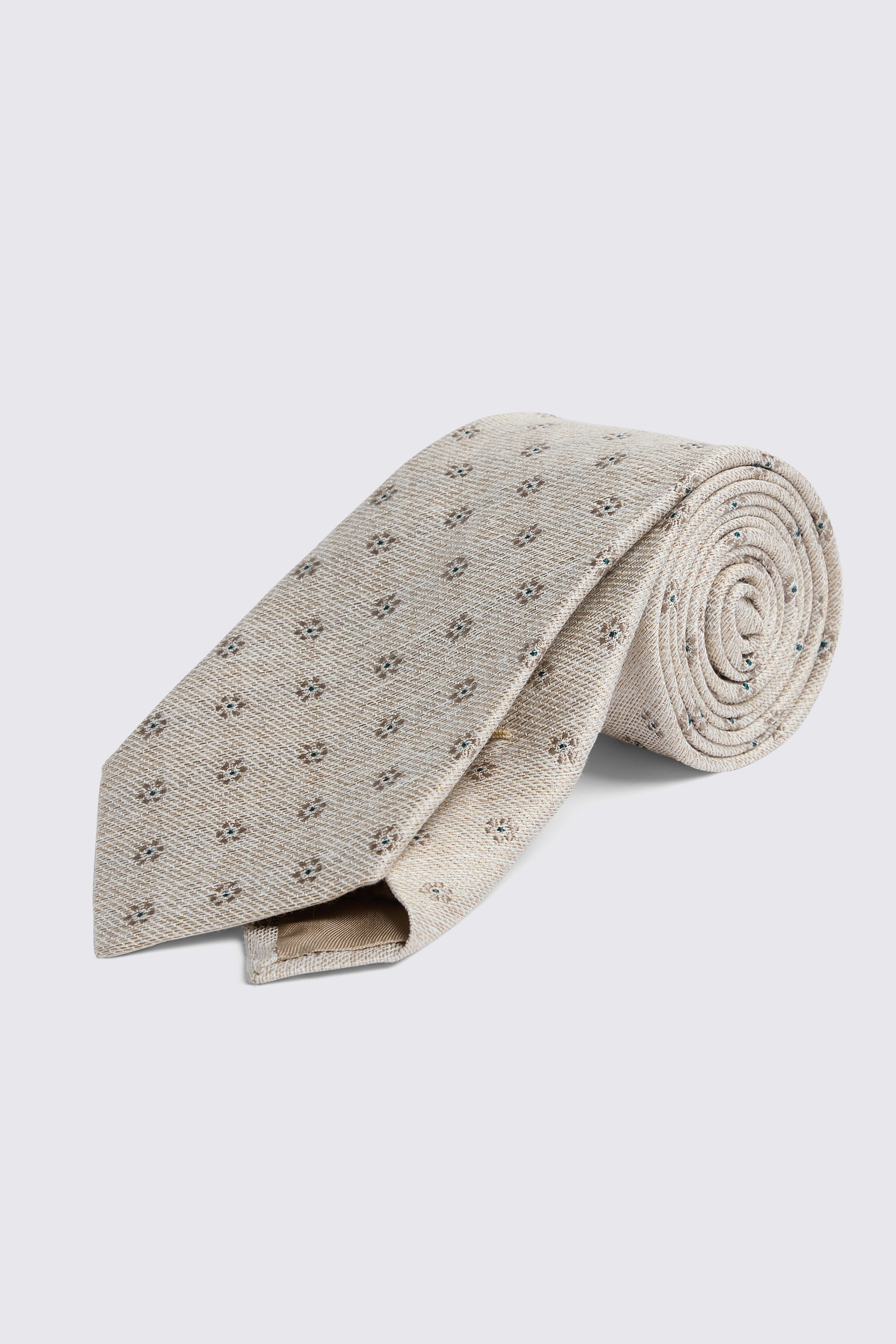 Italian Neutral Medallion Tie