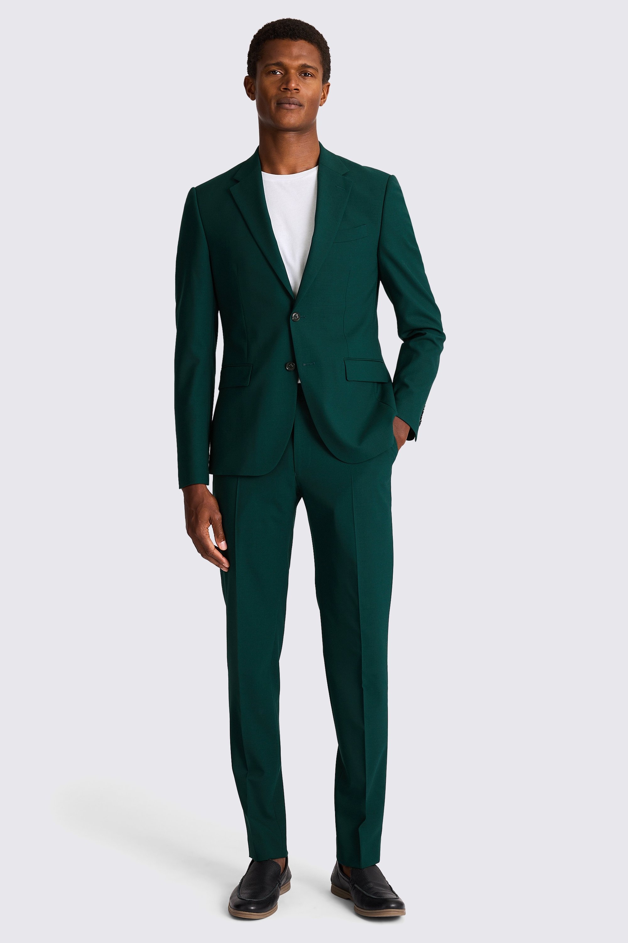 DKNY Slim Fit Dark Green Suit