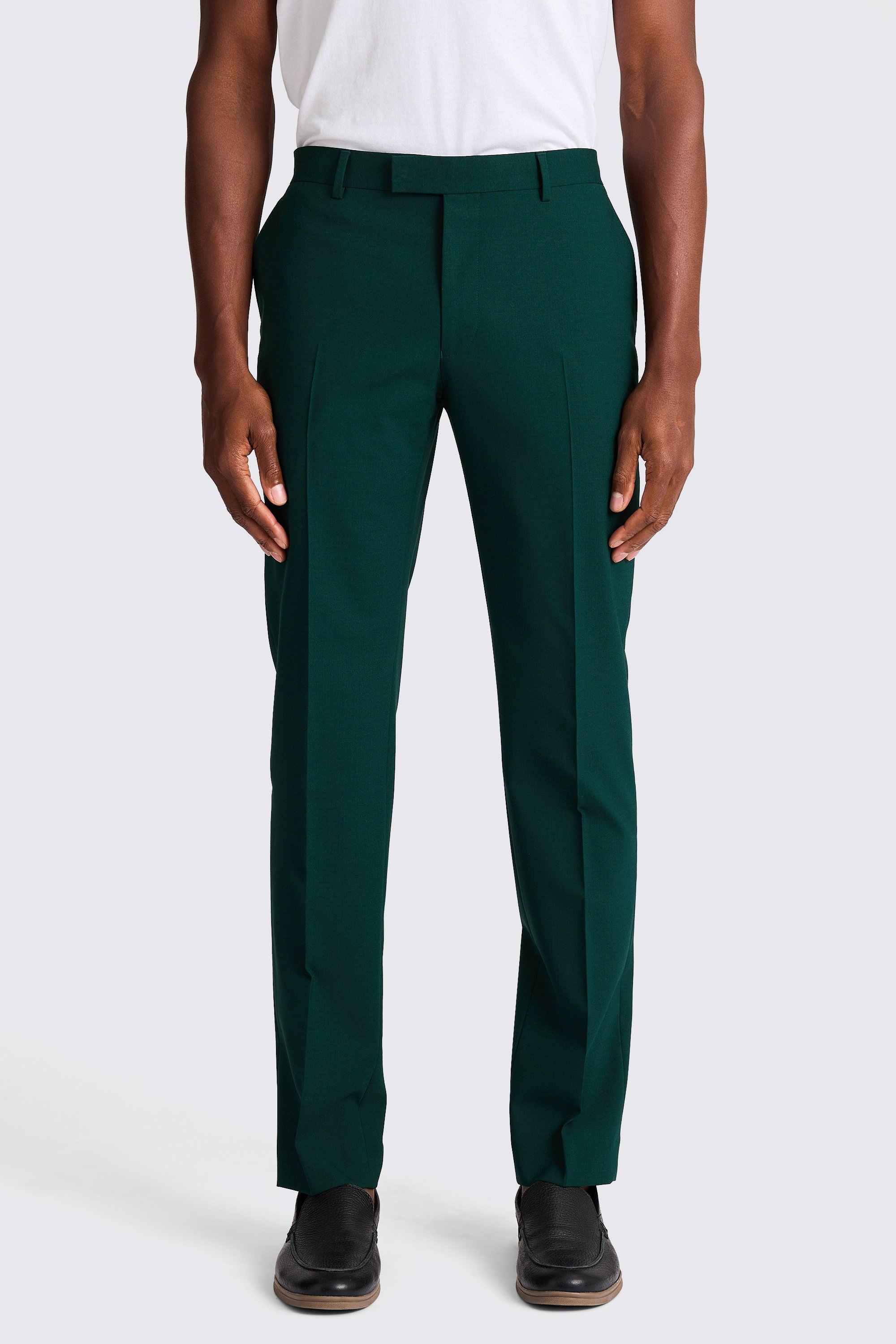 DKNY Slim Fit Dark Green Trousers