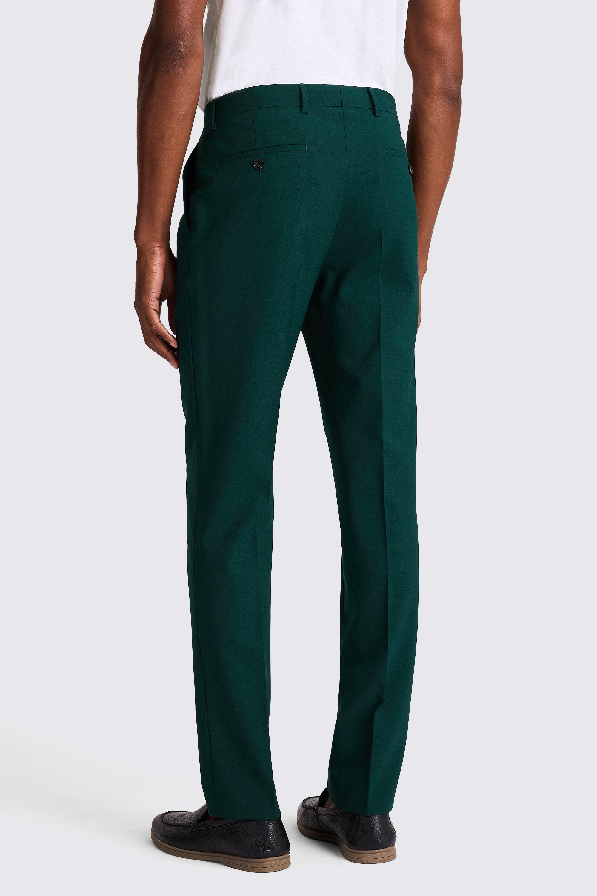 DKNY Slim Fit Dark Green Trousers