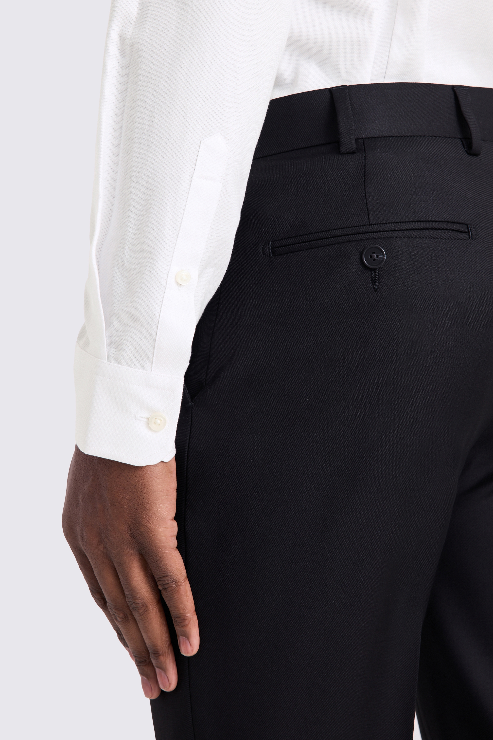 Slim Fit White Textured Shirt