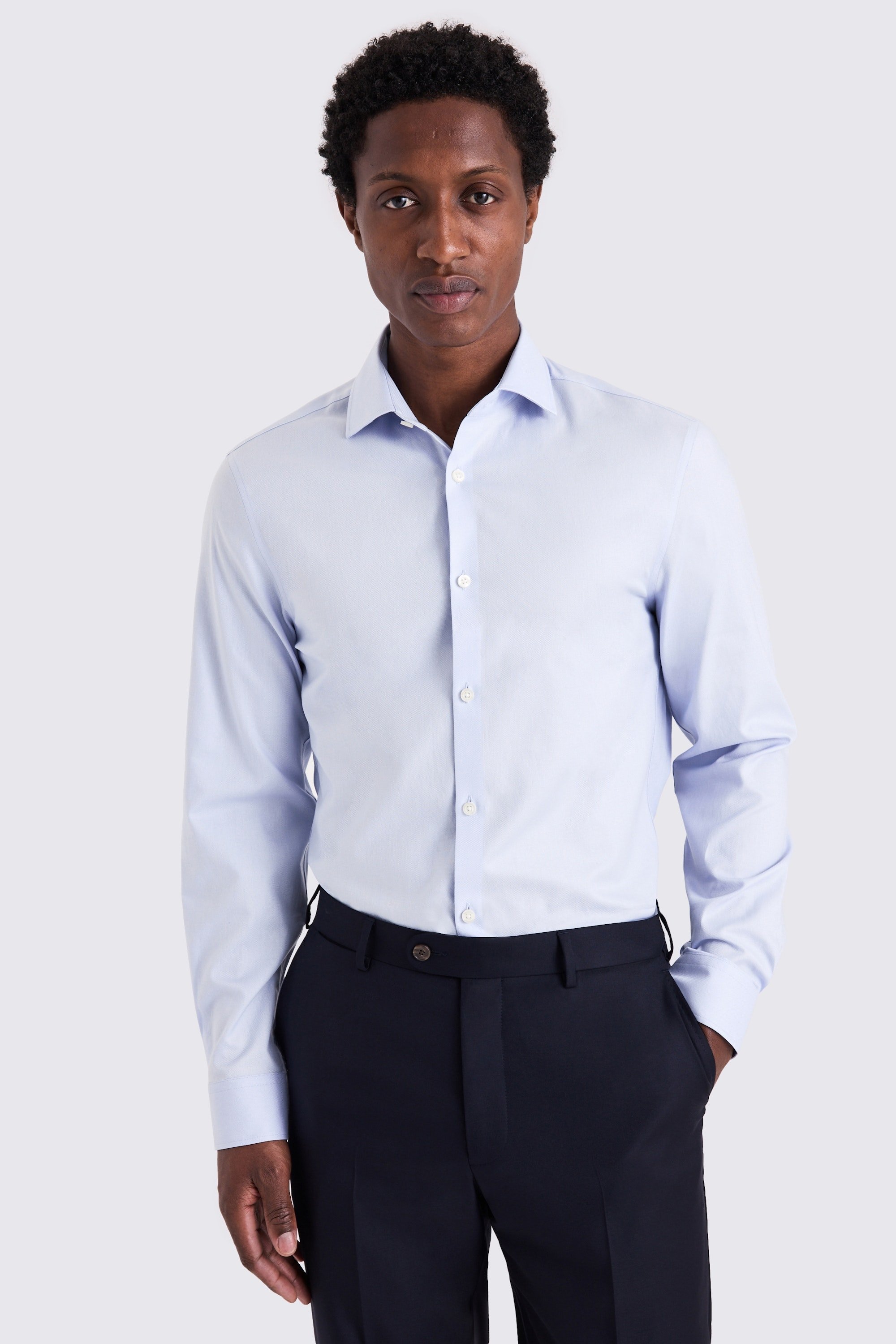 Slim Fit Sky Dobby Shirt
