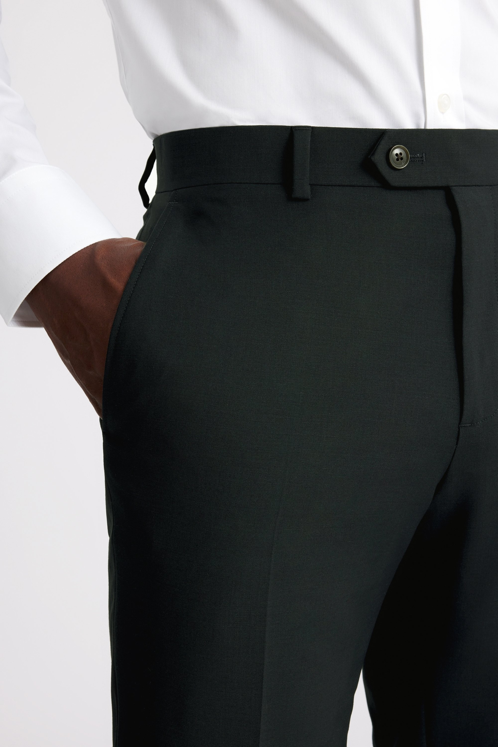 Tailored Fit Dark Teal Performance Trousers