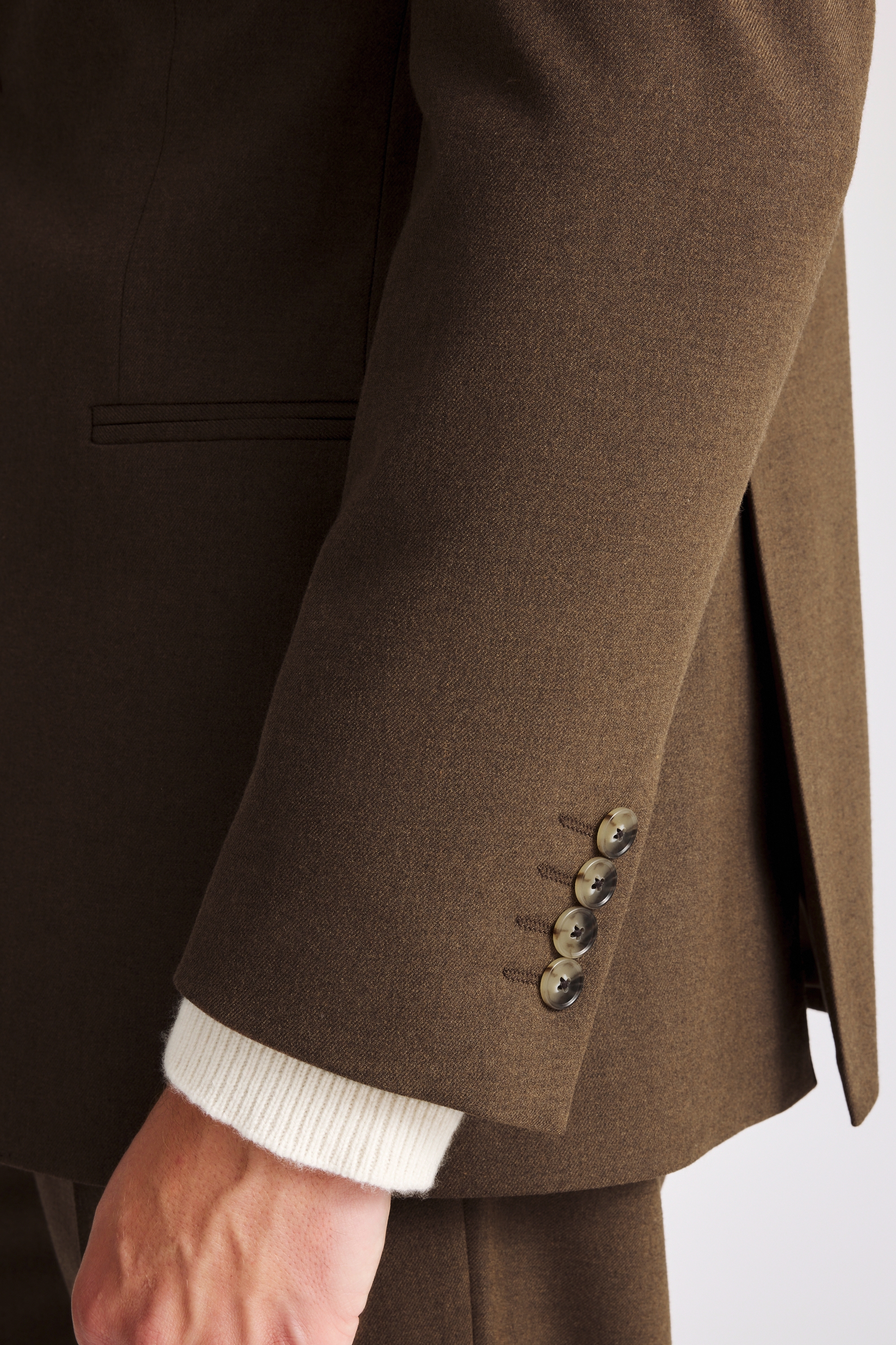 Relaxed Fit Chestnut Flannel Suit