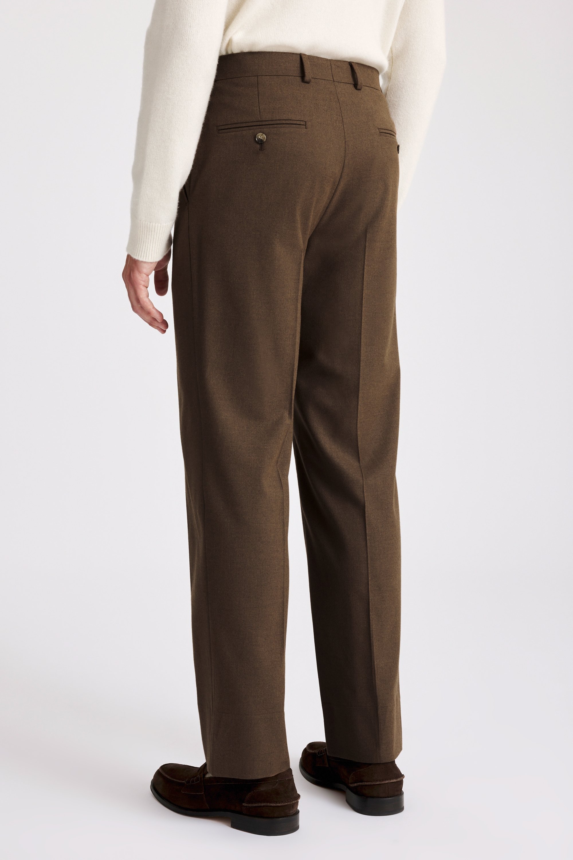 Relaxed Fit Chestnut Flannel Pants