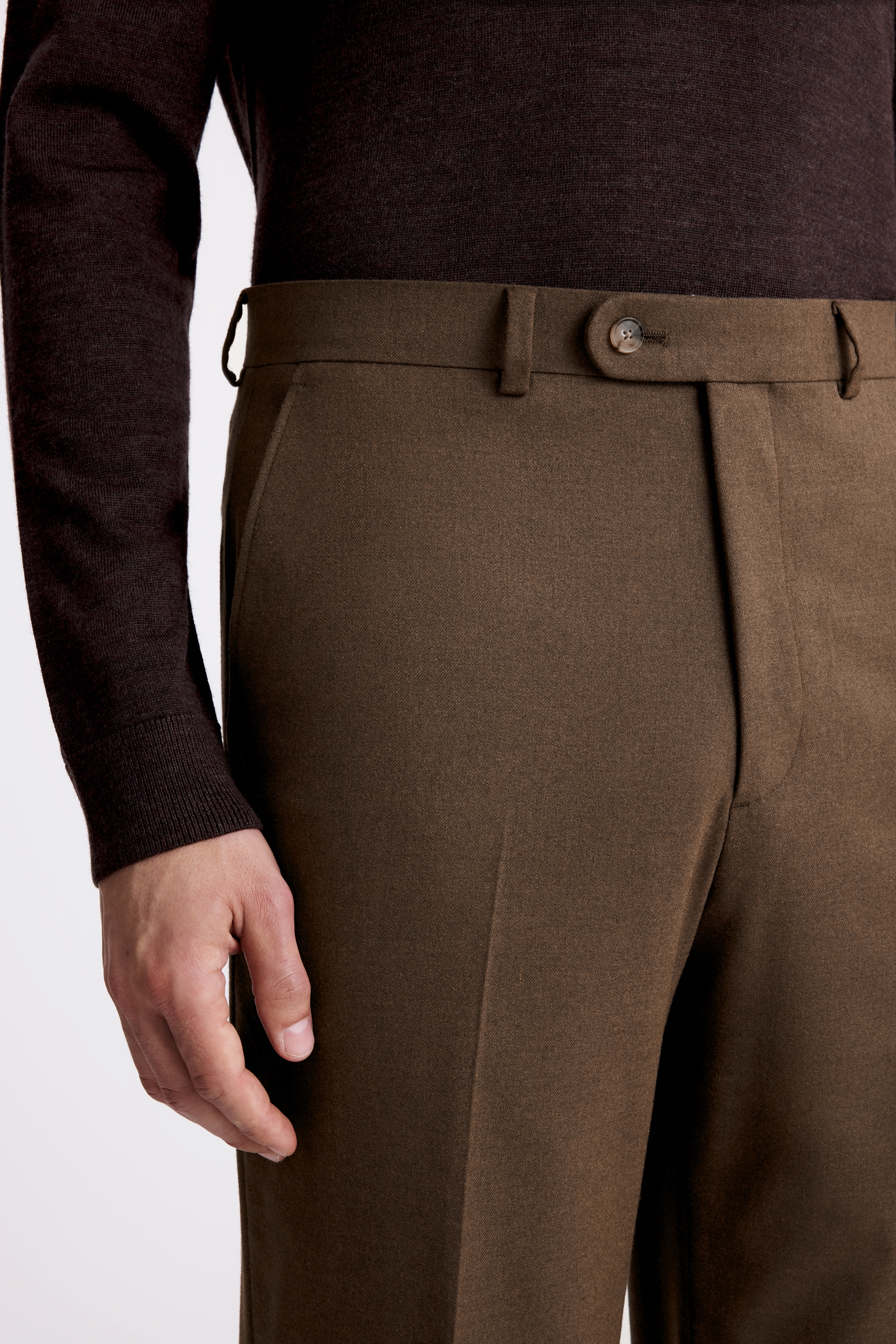 Relaxed Fit Chestnut Flannel Pants
