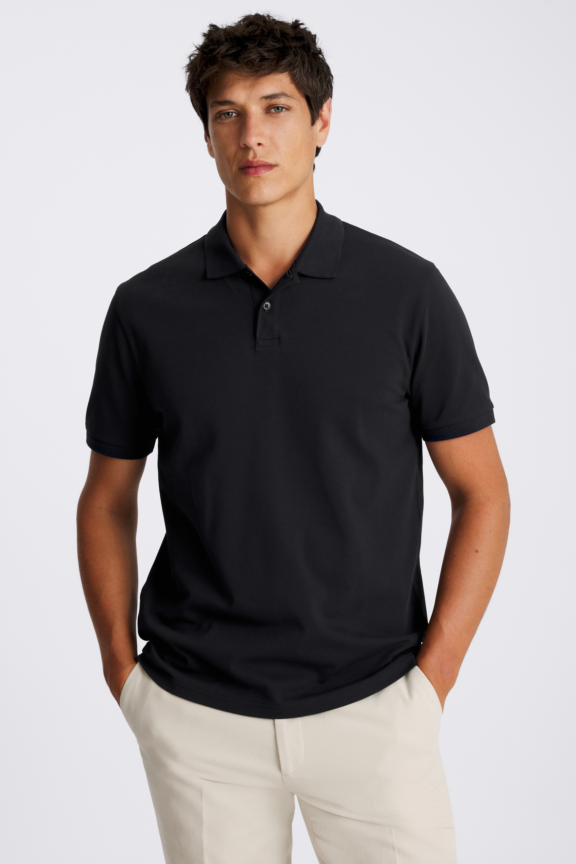 Navy Piqué Polo Shirt