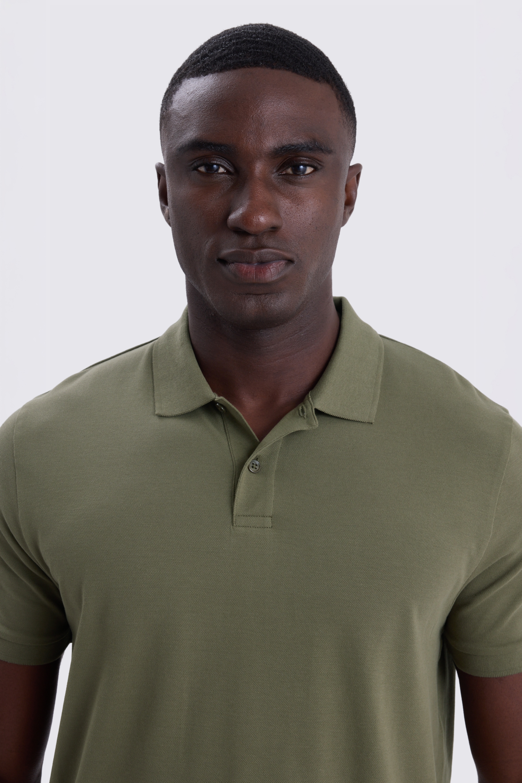 Light Khaki Pique Polo Shirt