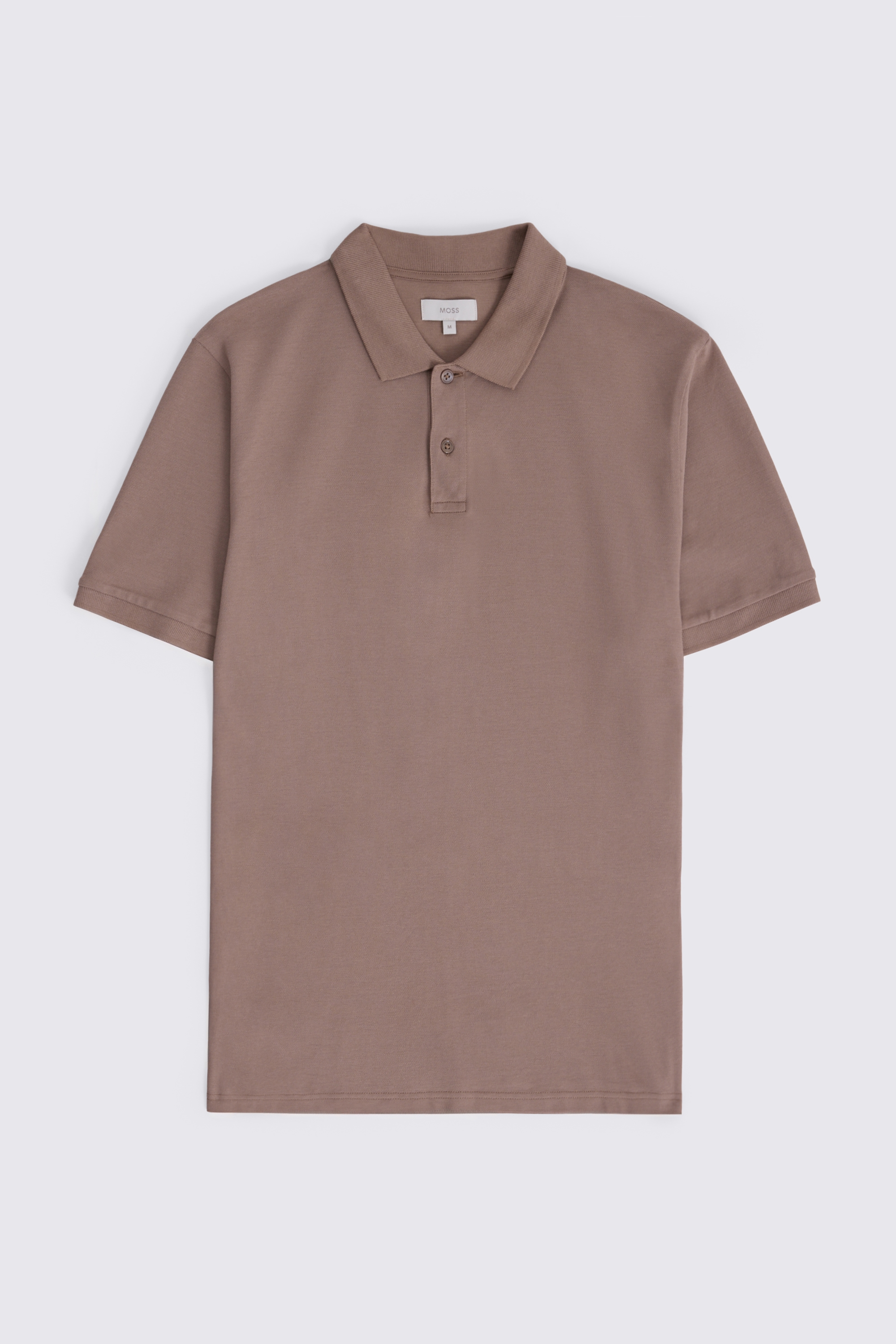 Dark Taupe Pique Polo Shirt