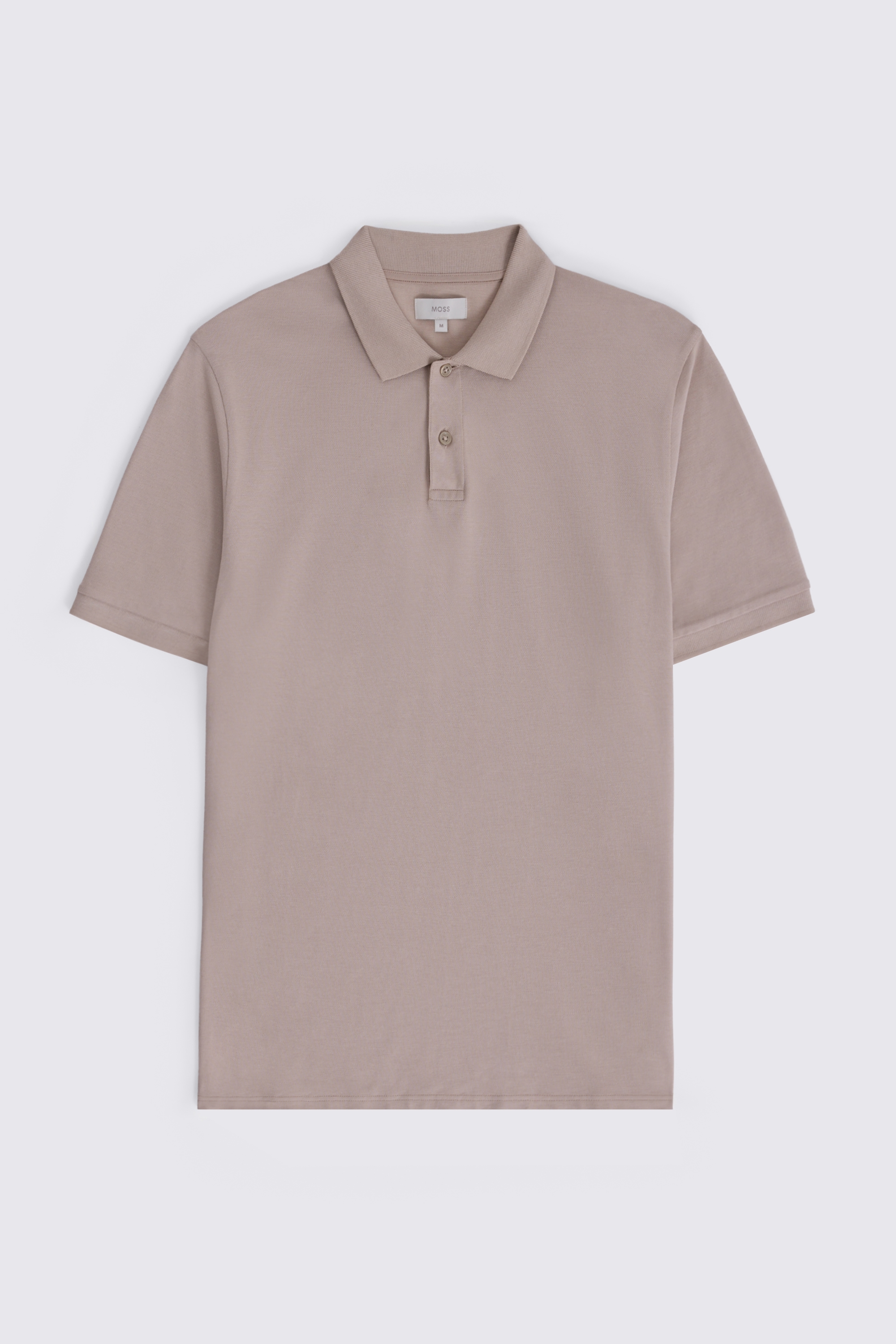 Light Taupe Pique Polo Shirt