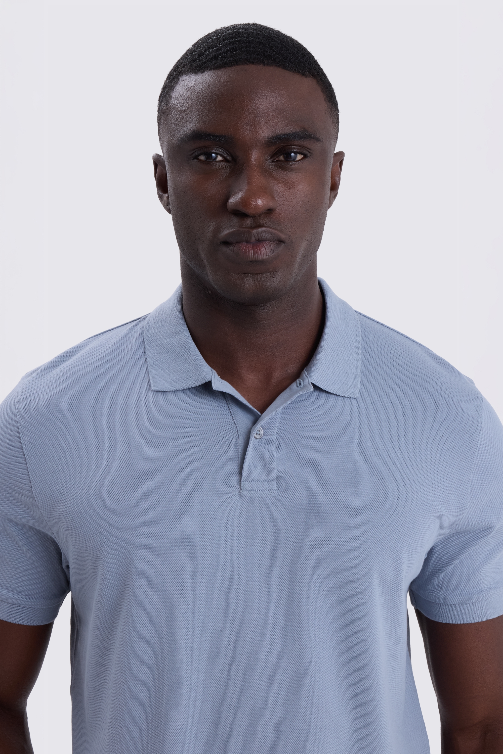 Light Blue Pique Polo Shirt