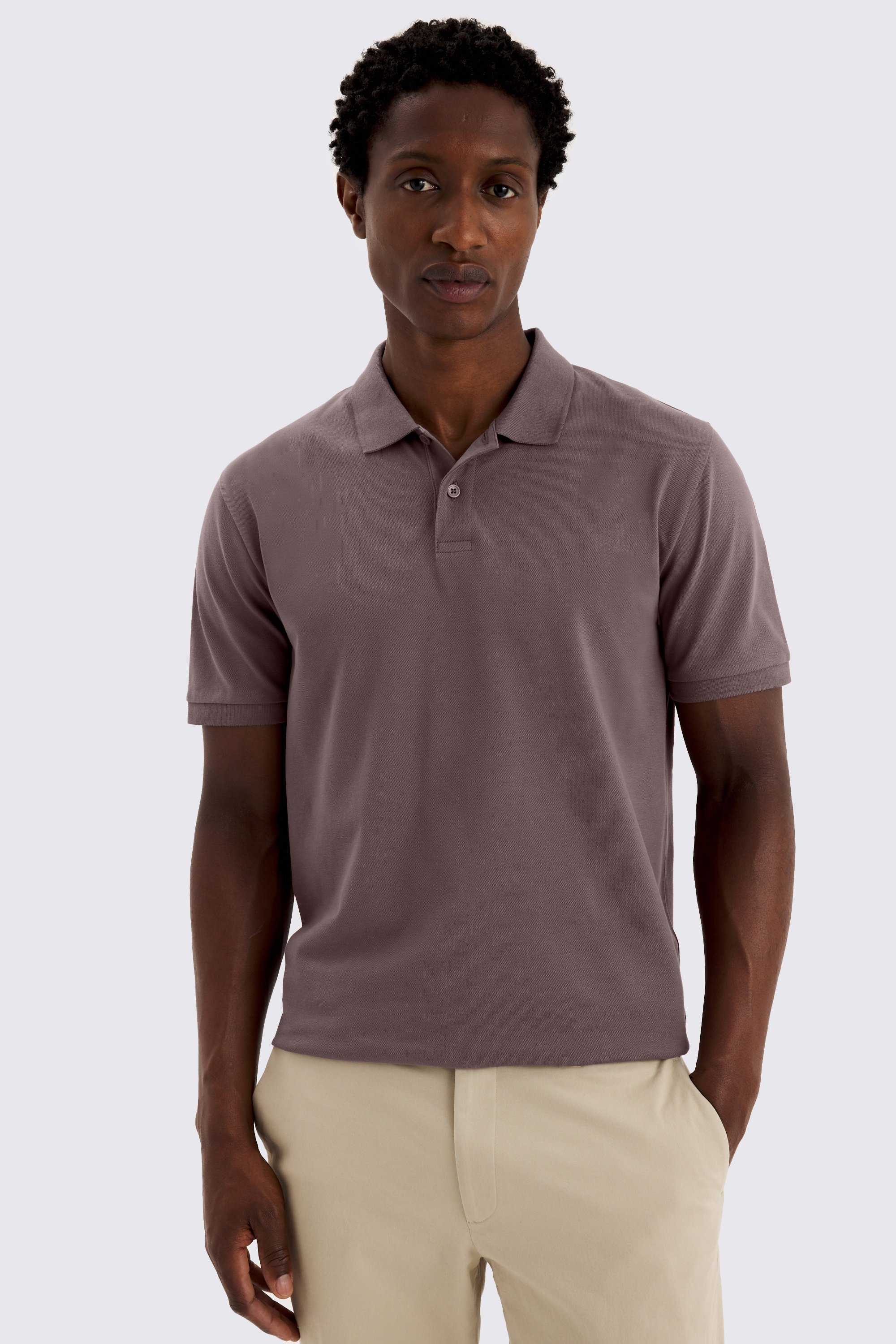 Dark Lilac Piqué Polo Shirt