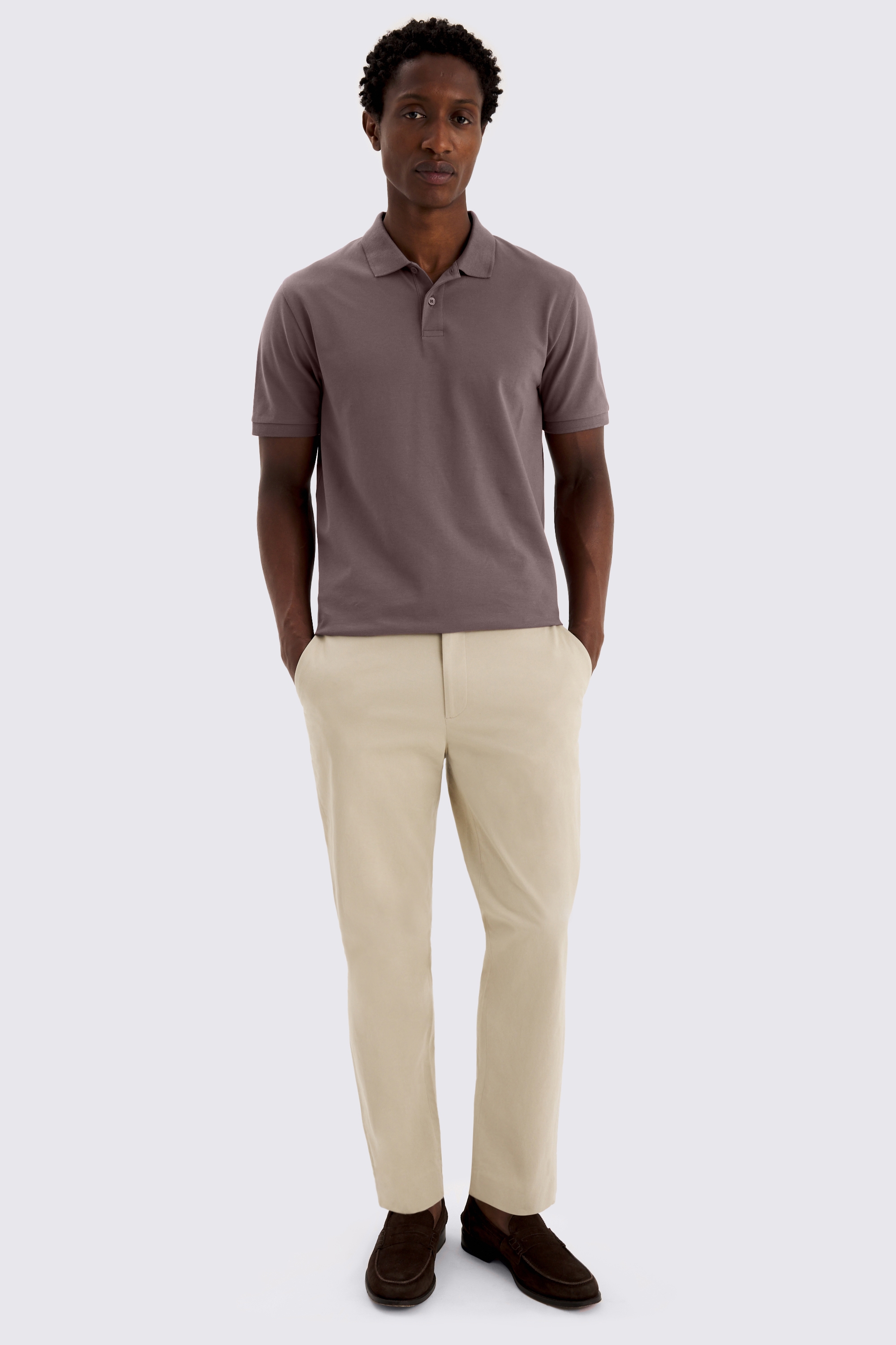 Dark Lilac Piqué Polo Shirt