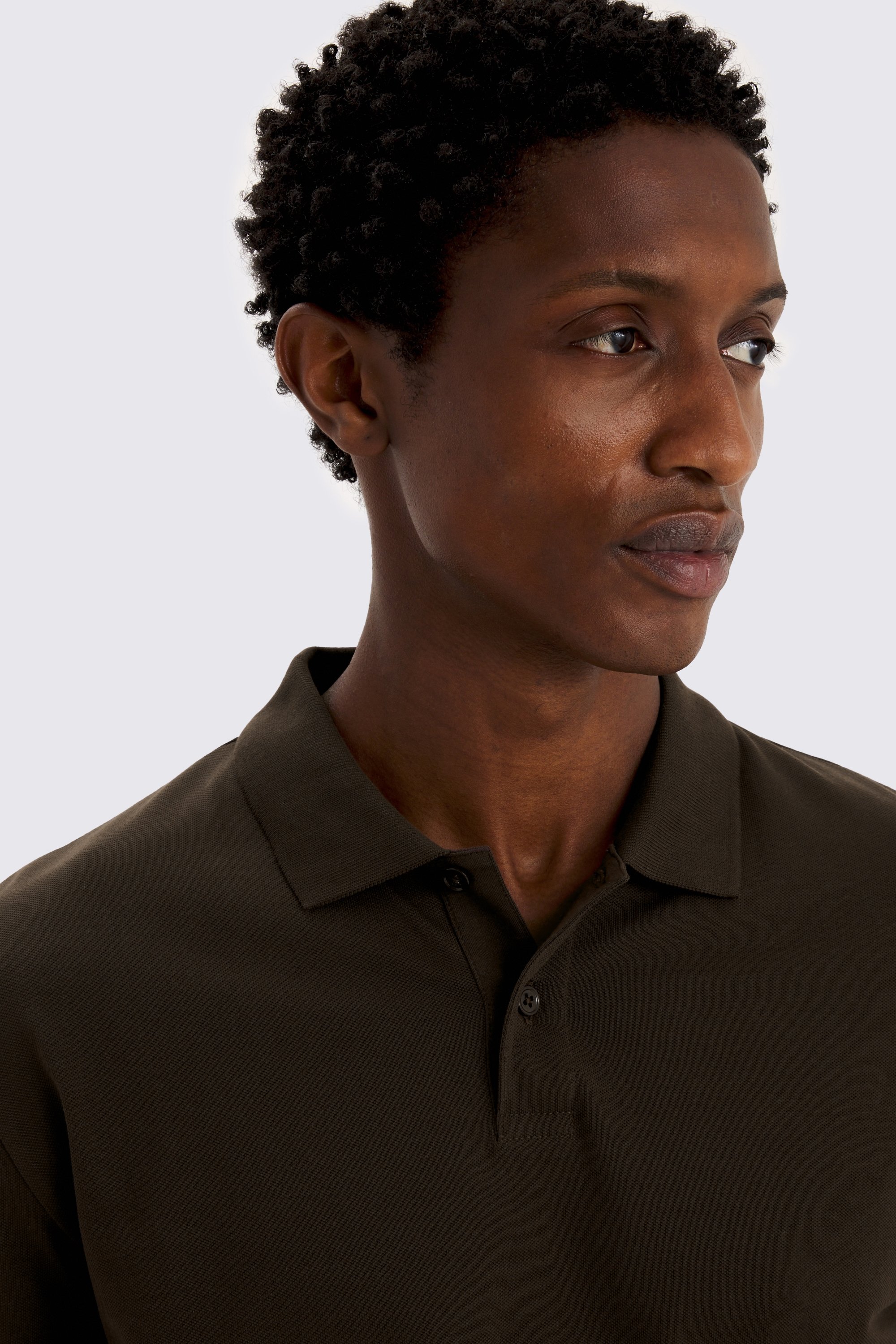 Brown Piqué Polo Shirt