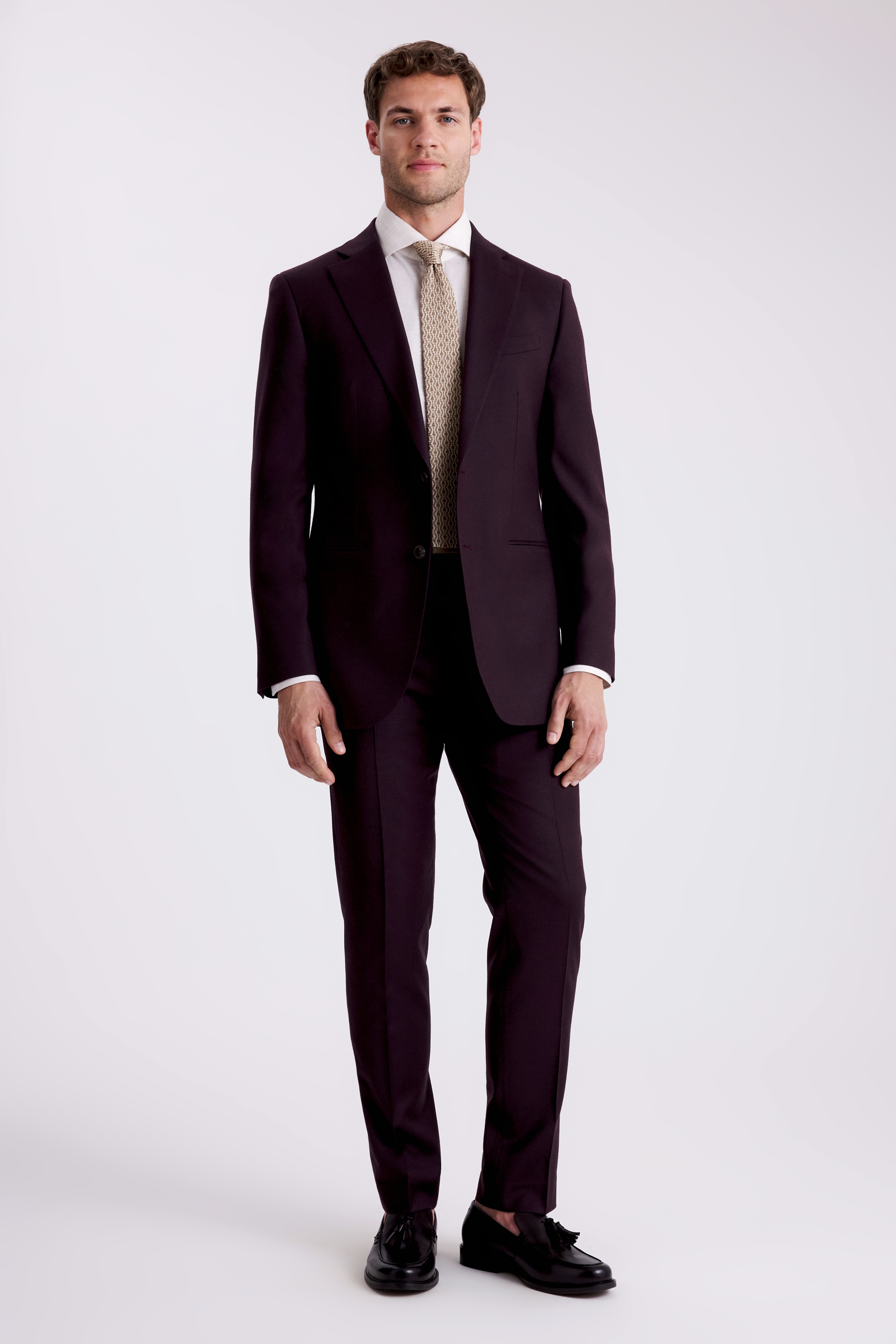 Tailored Fit Grape Performance Suit