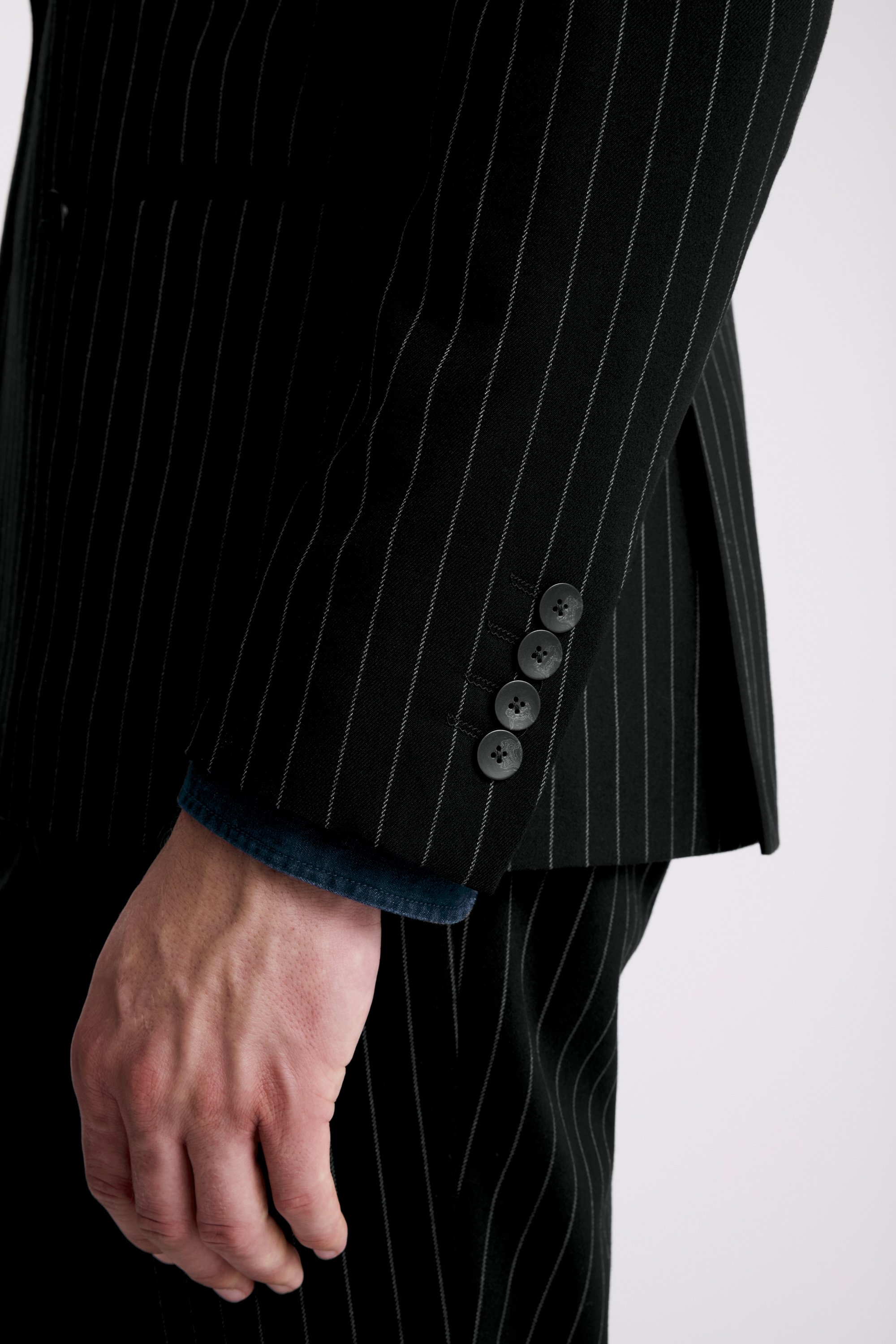 Slim Fit Navy Stripe Suit