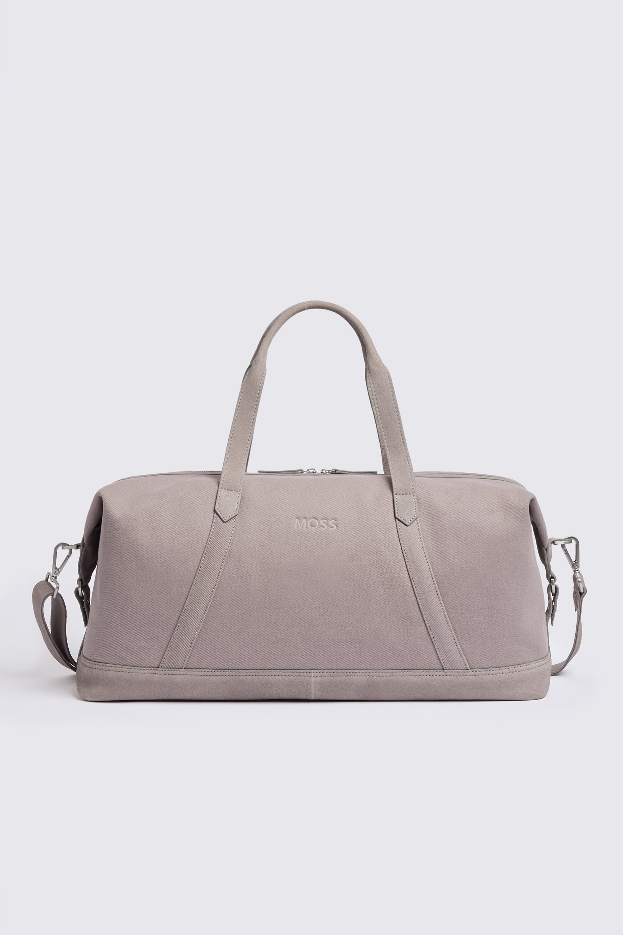 Taupe Canvas & Suede Holdall