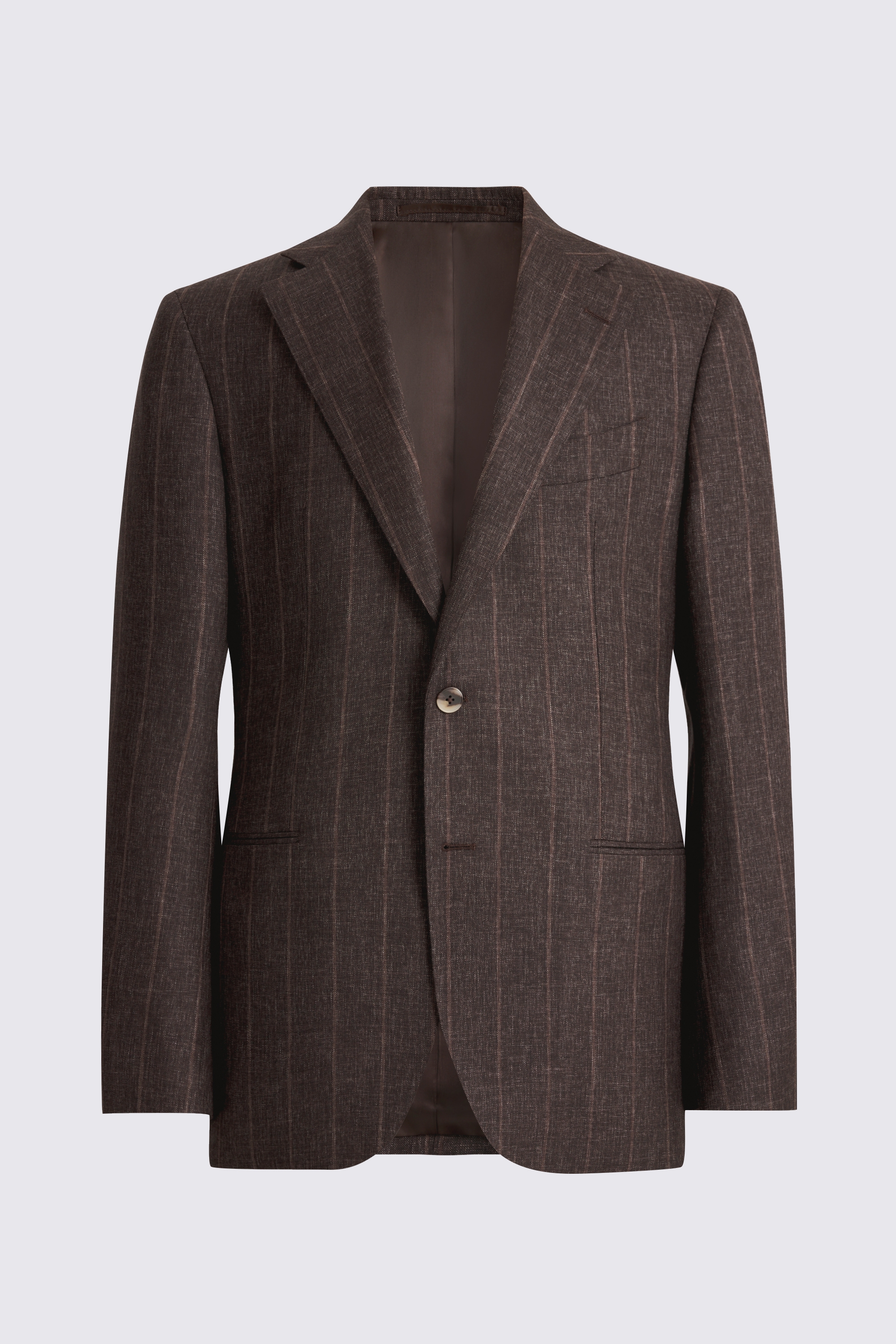Italian Tailored Fit Brown Stripe Suit