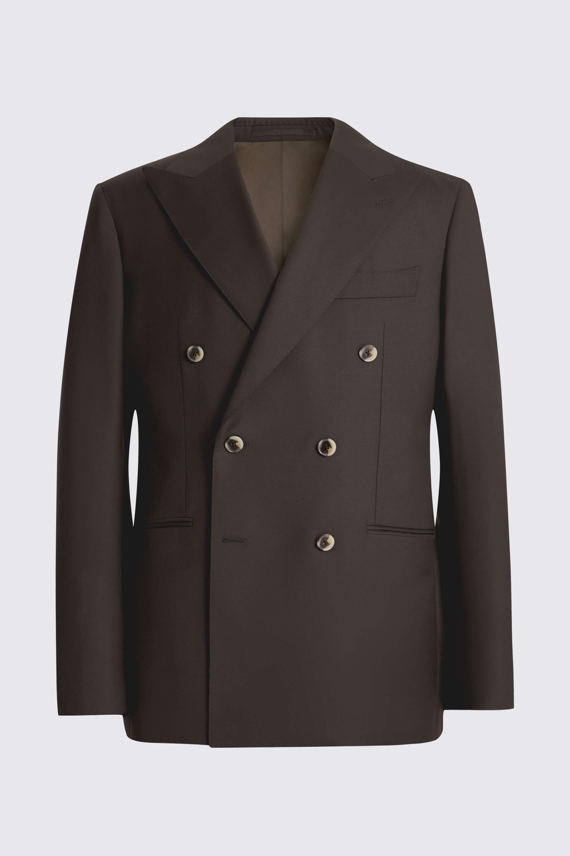 Italian Tailored Fit Brown Twill Suit