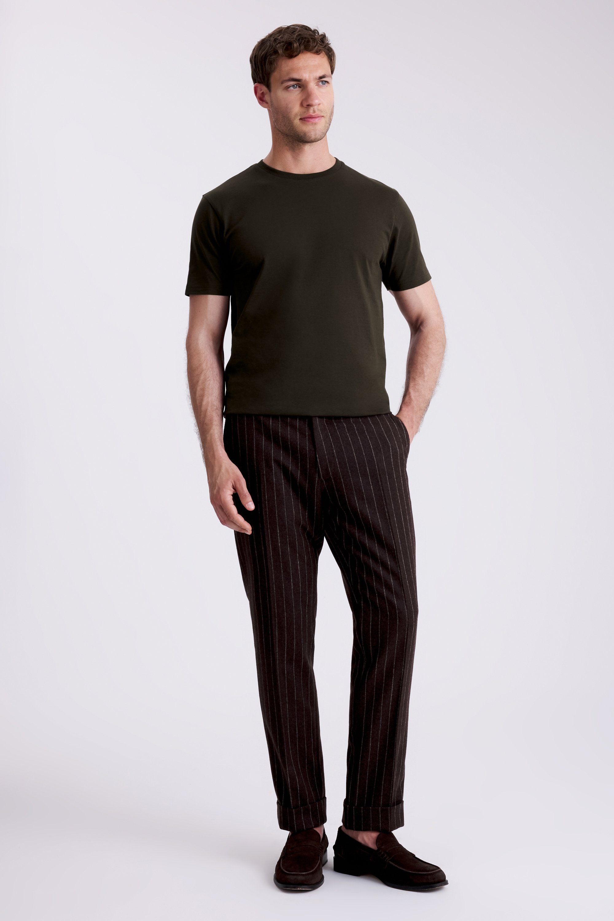 Brown Crew-Neck T-Shirt