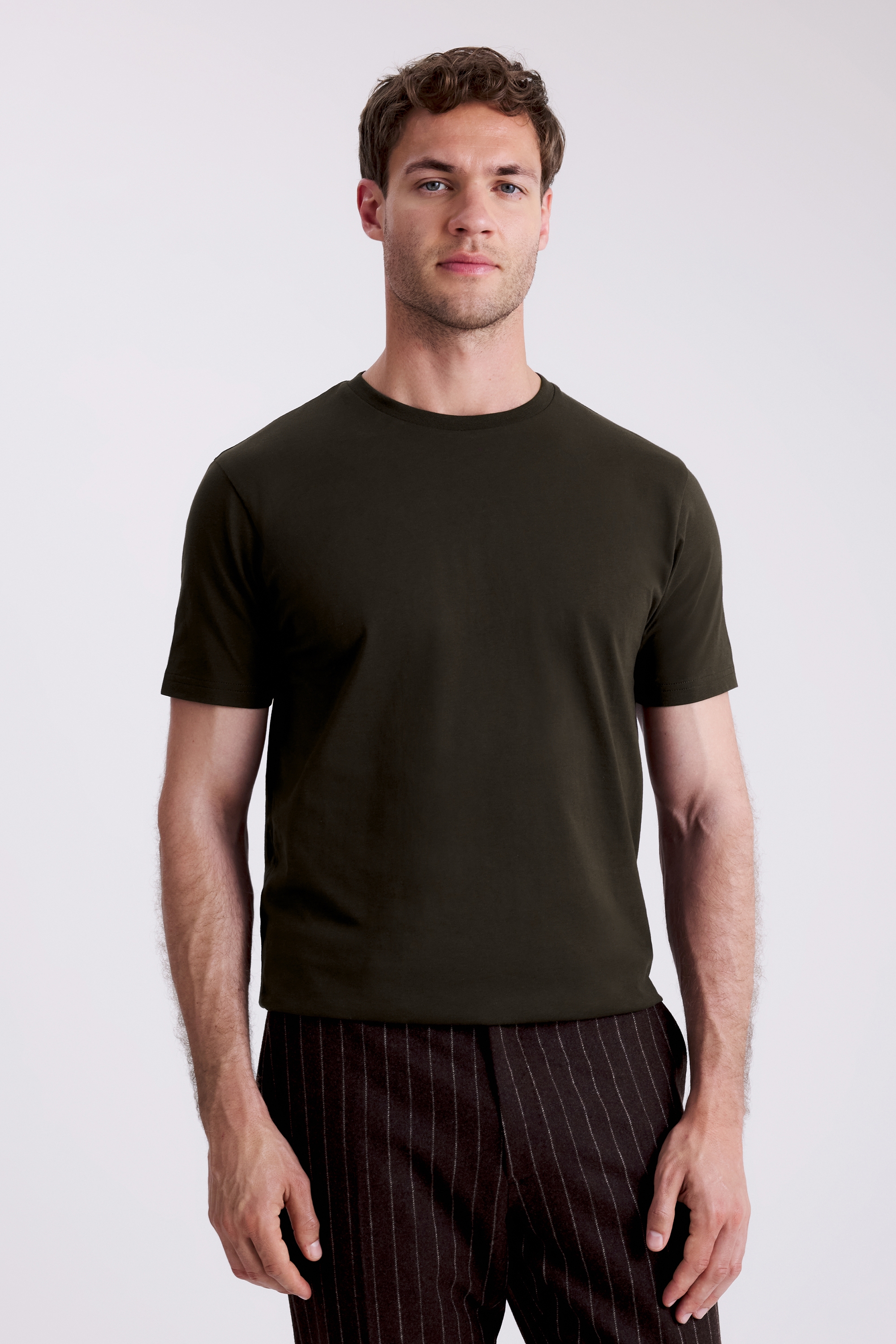 Brown Crew-Neck T-Shirt