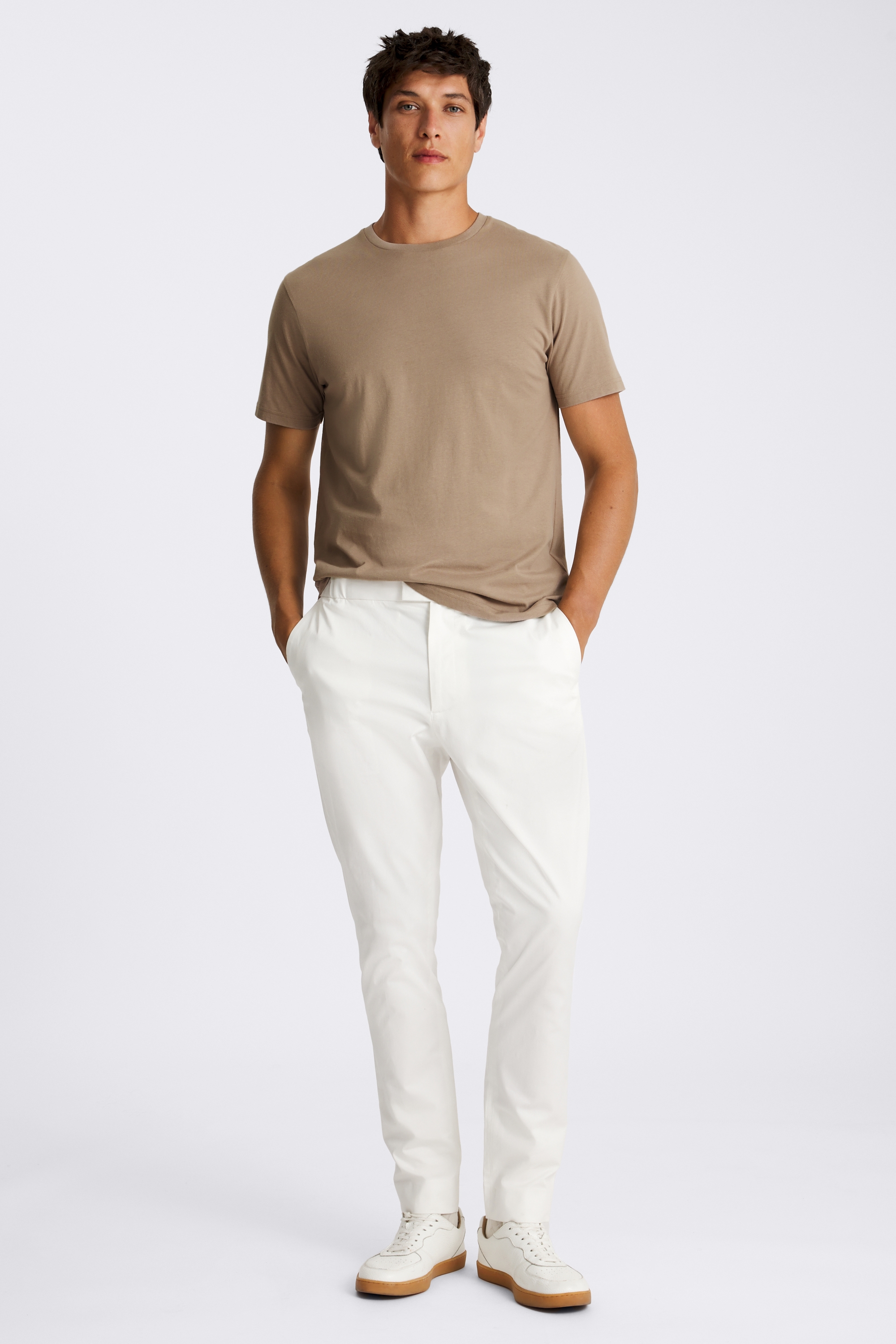Taupe Crew-Neck T-Shirt