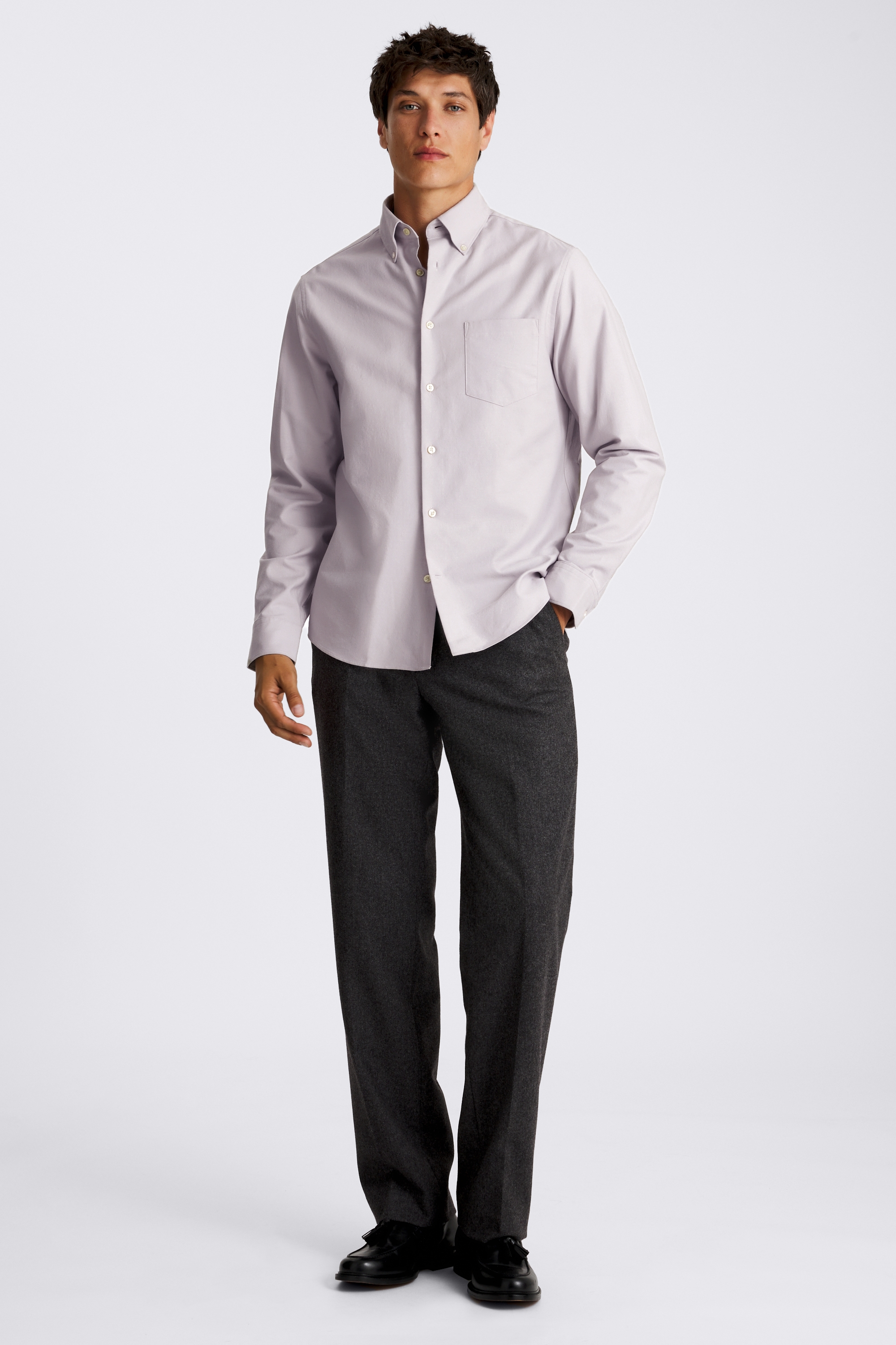 Lilac Washed Oxford Shirt