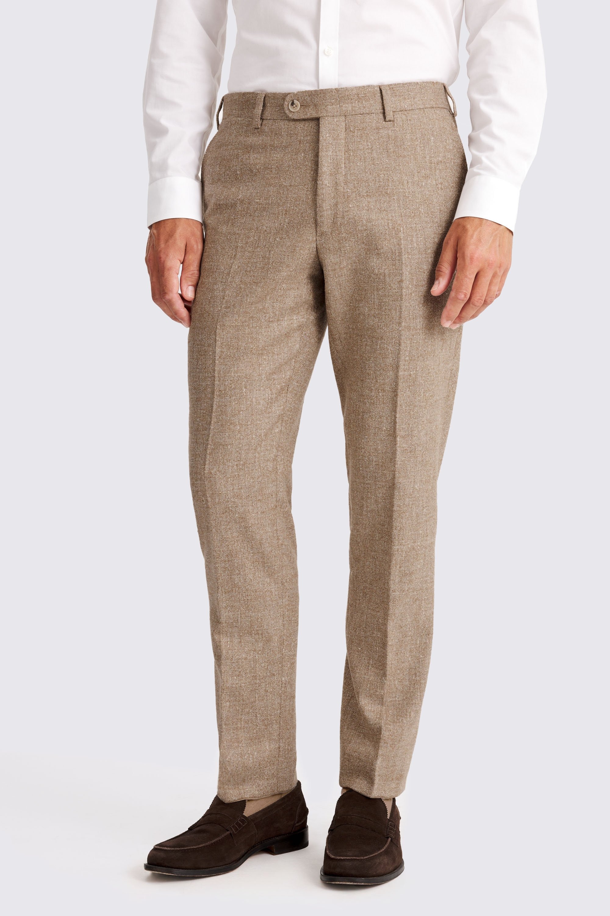 Italian Tailored Fit Camel Trousers