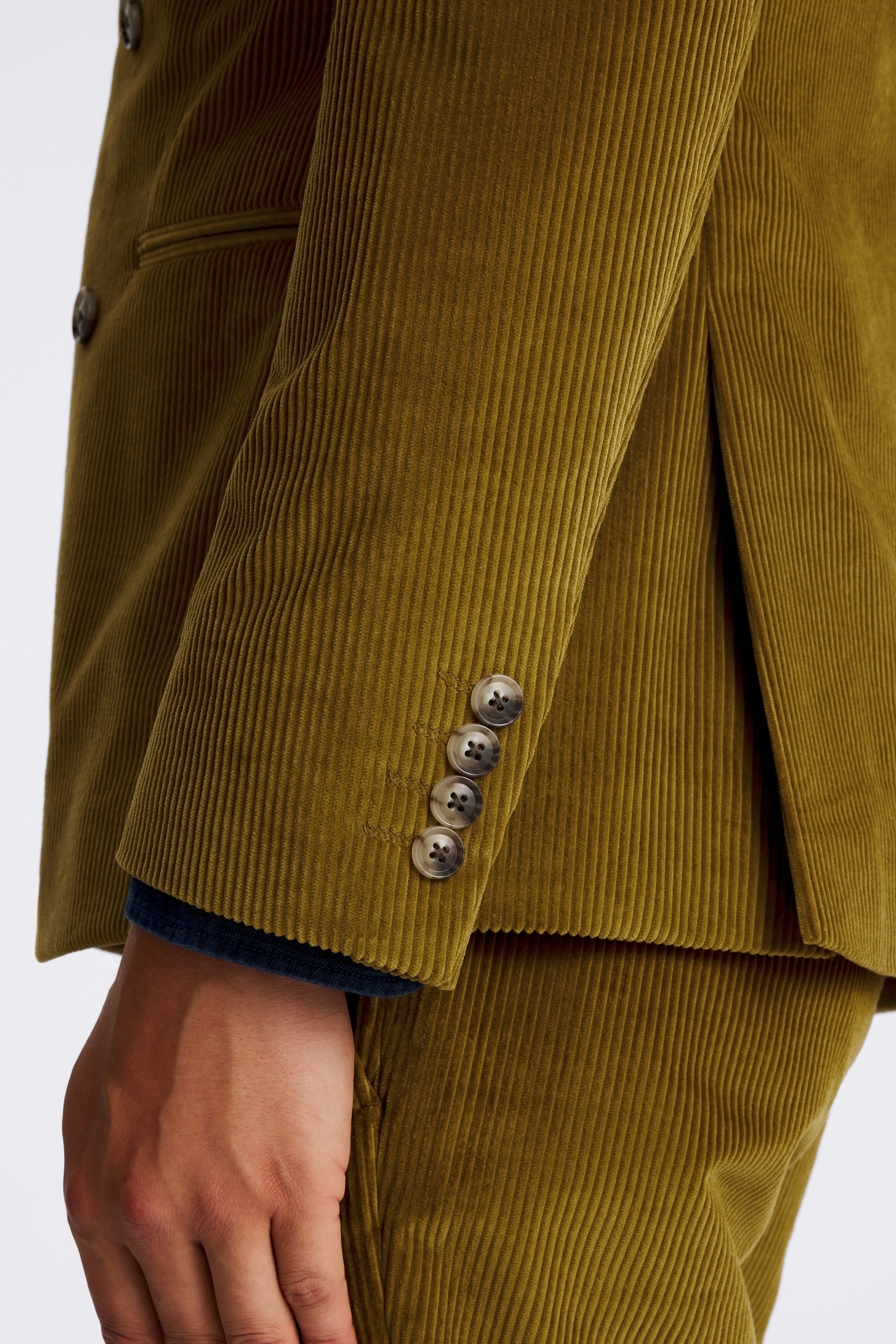 Slim Fit Olive Corduroy Suit