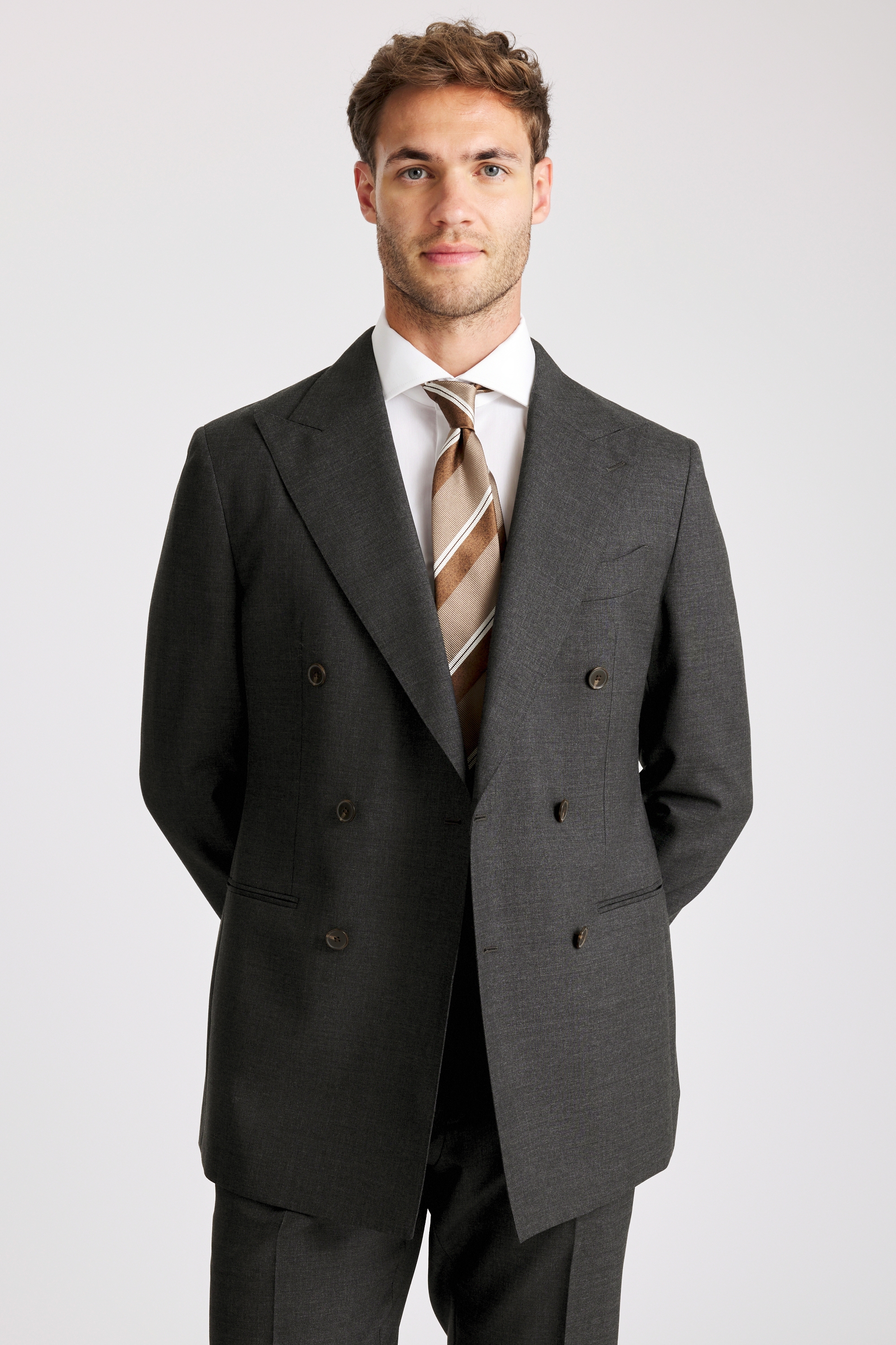Italian Tailored Fit Charcoal Suit