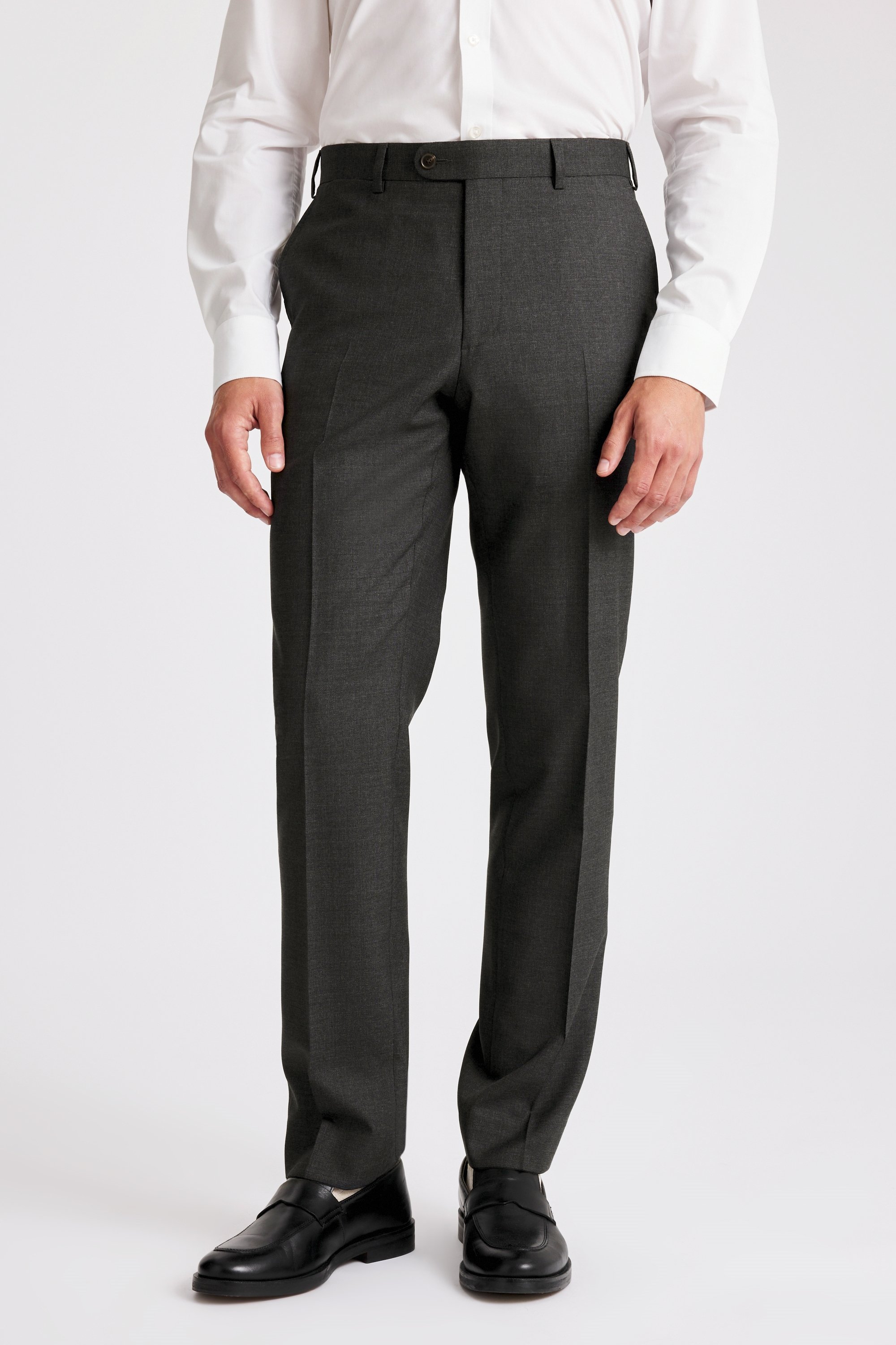 Italian Tailored Fit Charcoal Trousers