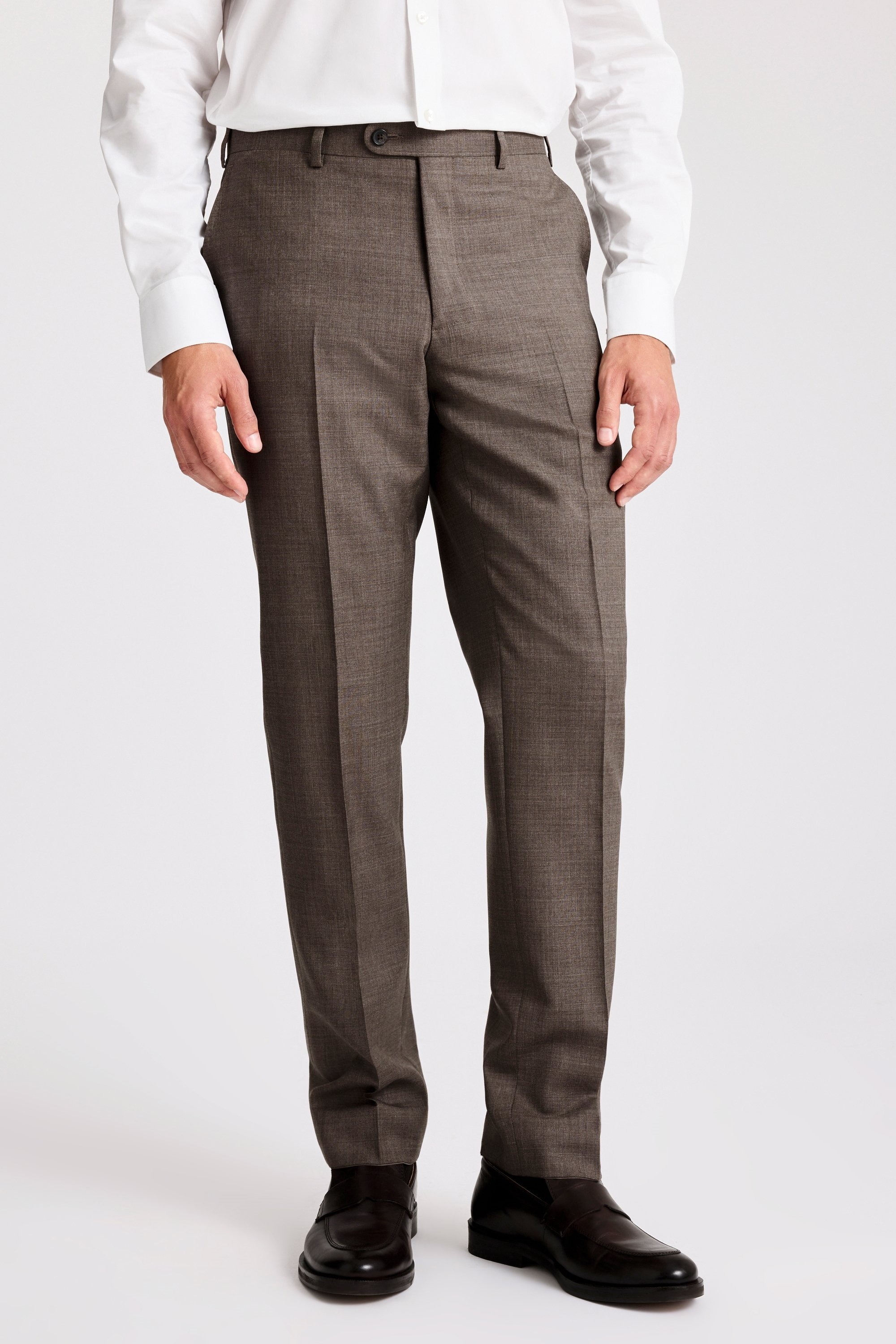 Italian Tailored Fit Light Brown Trousers