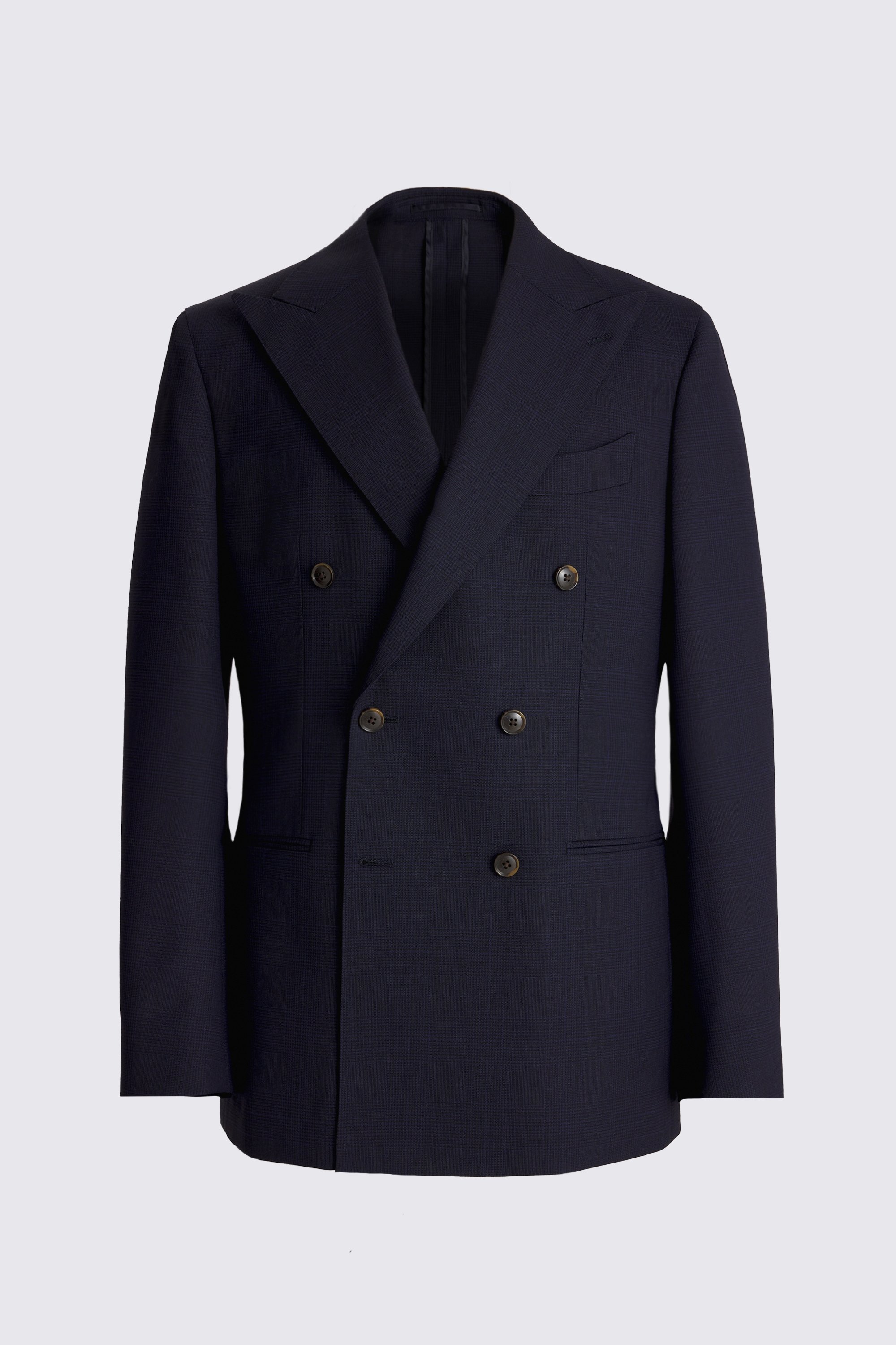 Italian Tailored Fit Navy Check Suit