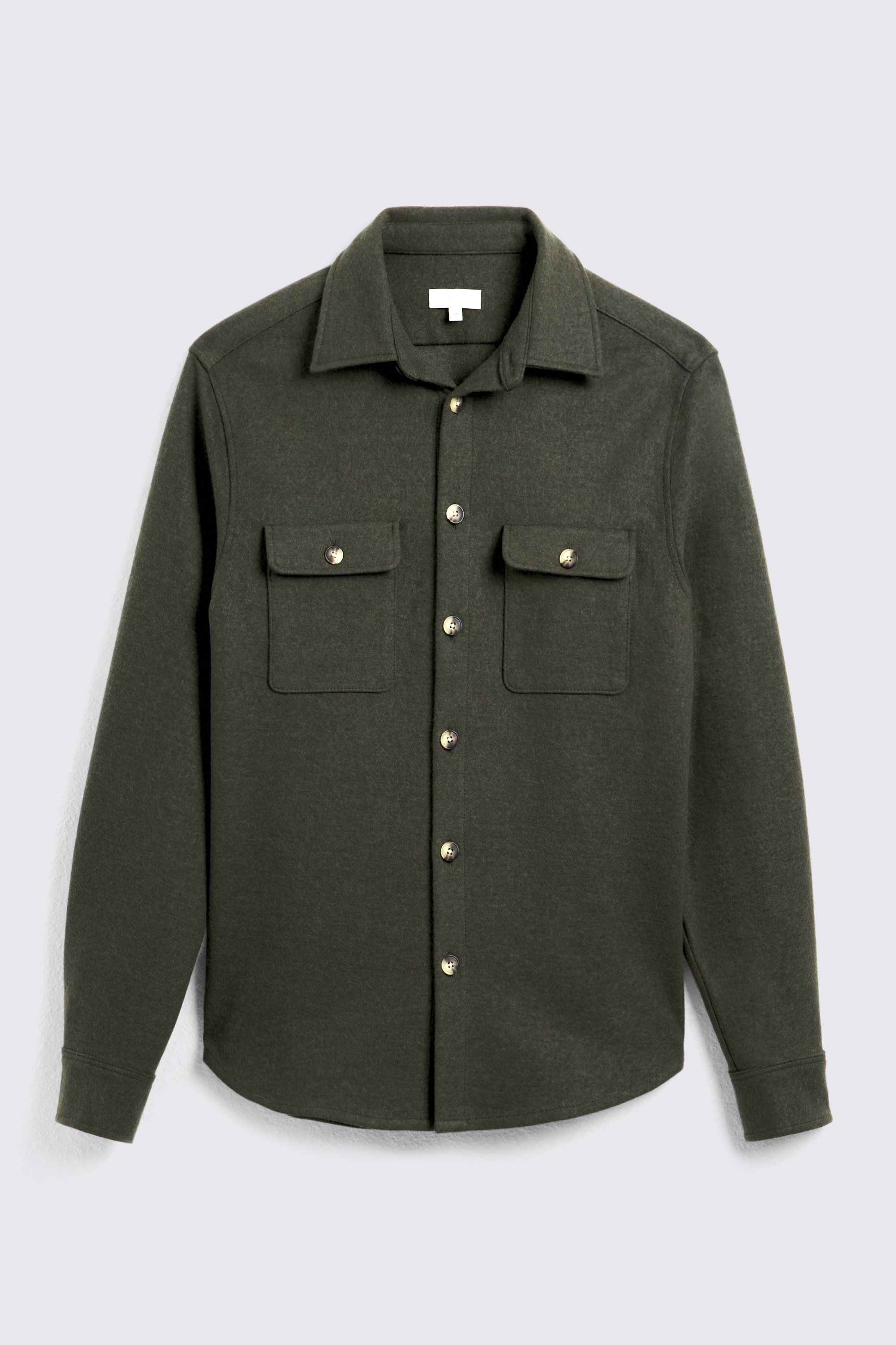 Dark Green Knit Overshirt