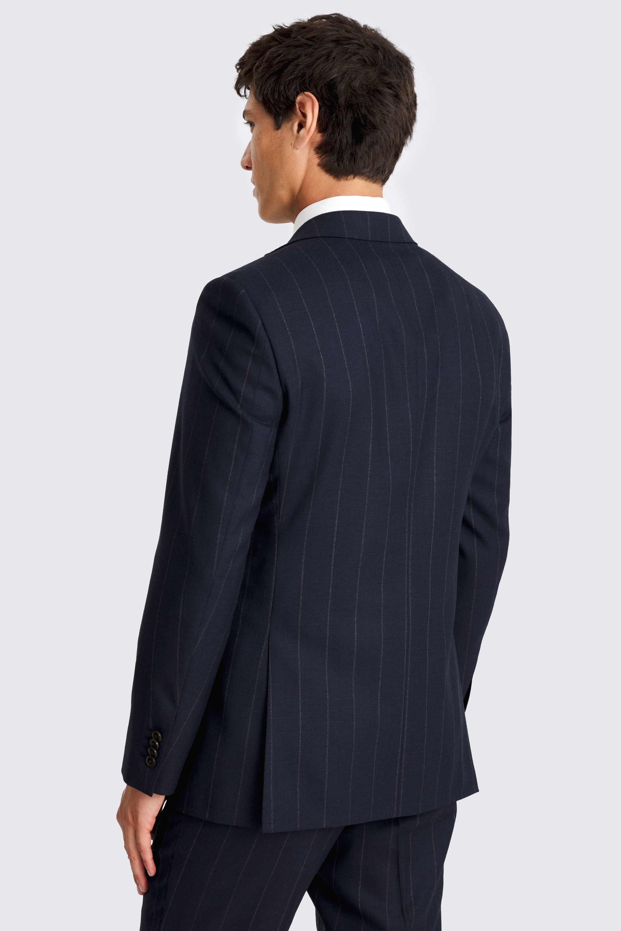 Custom Made navy stripe suit